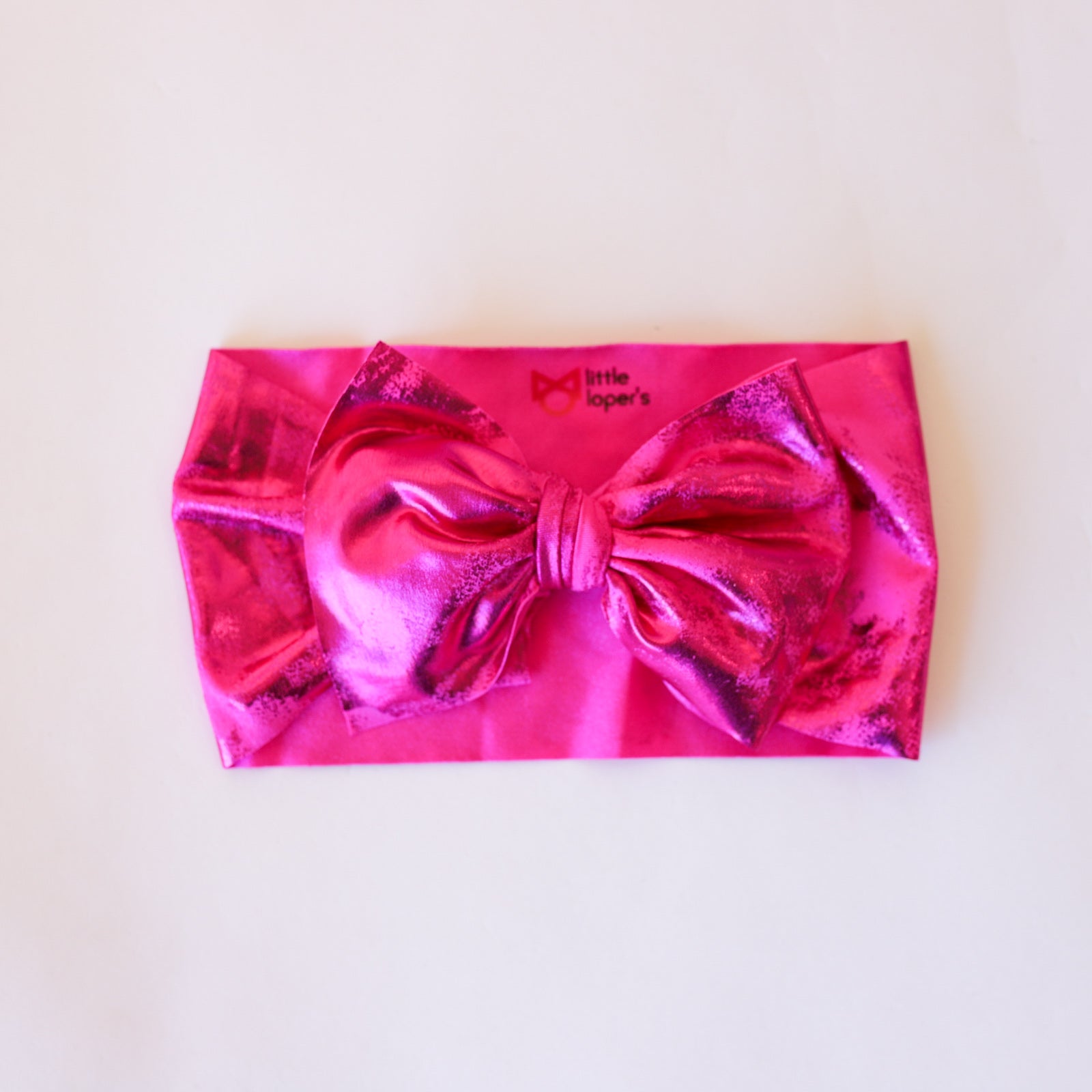 Pink Shimmer Distressed Headwrap