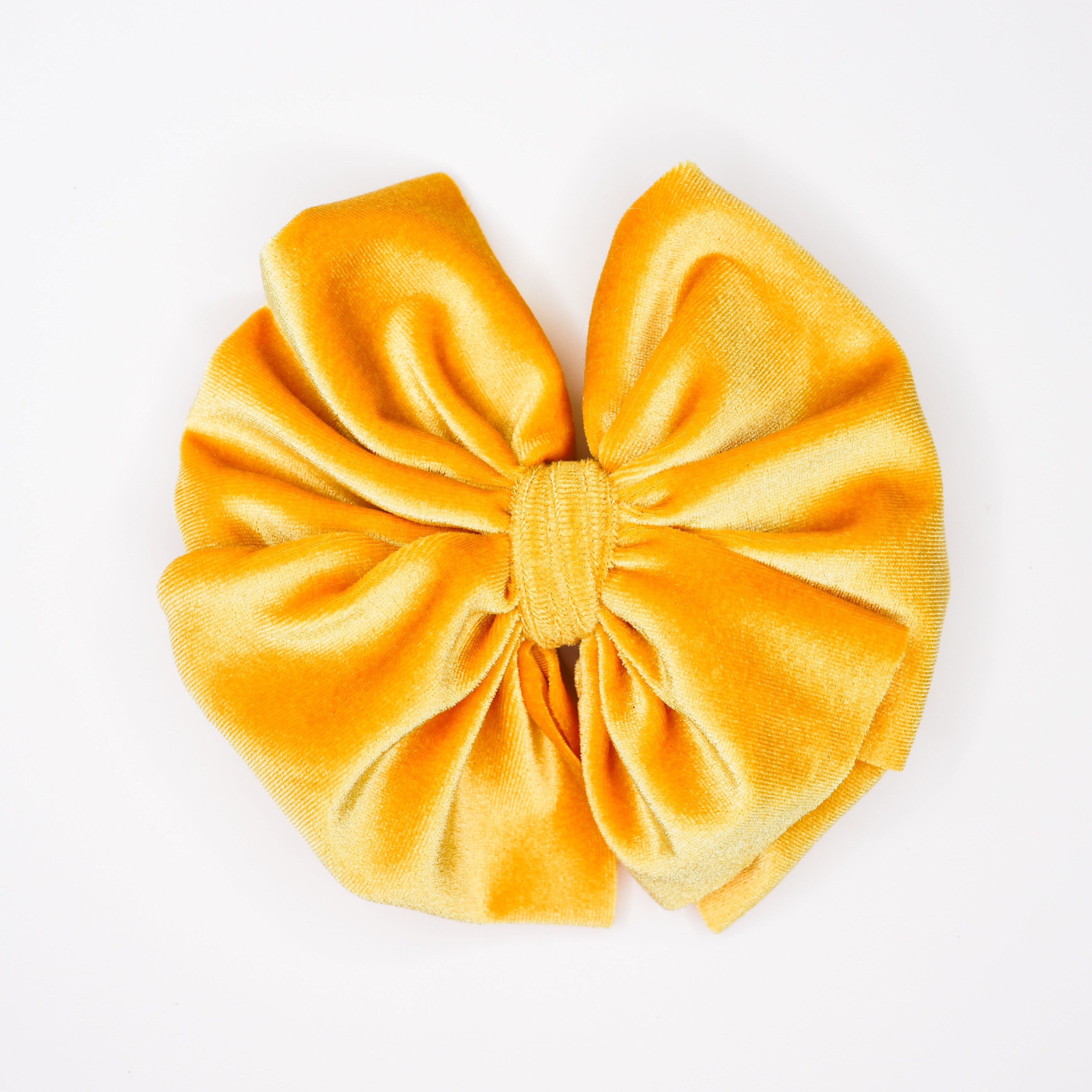 Marigold Messy Velvet Bow