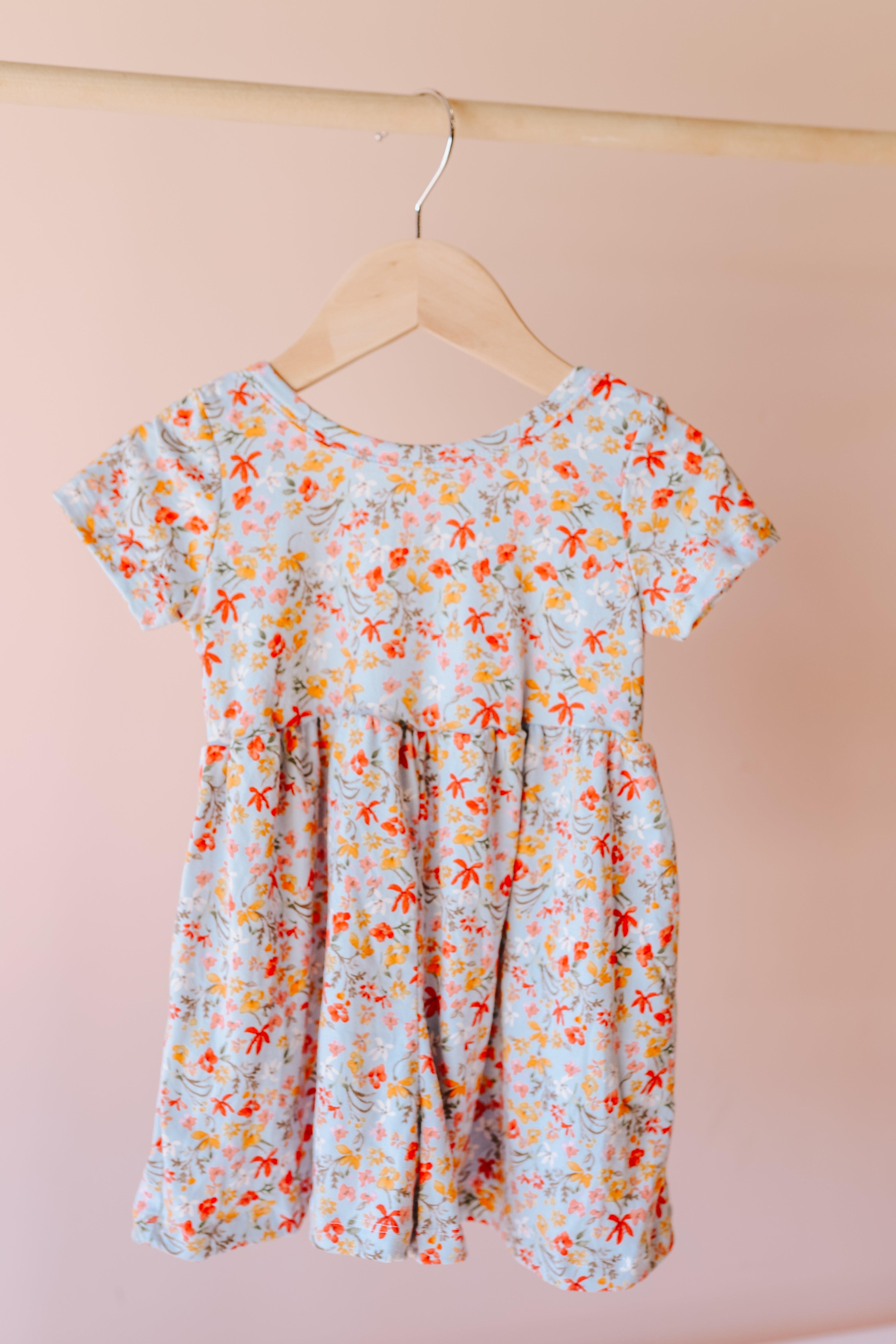 Blue Floral Short Leggy Romper