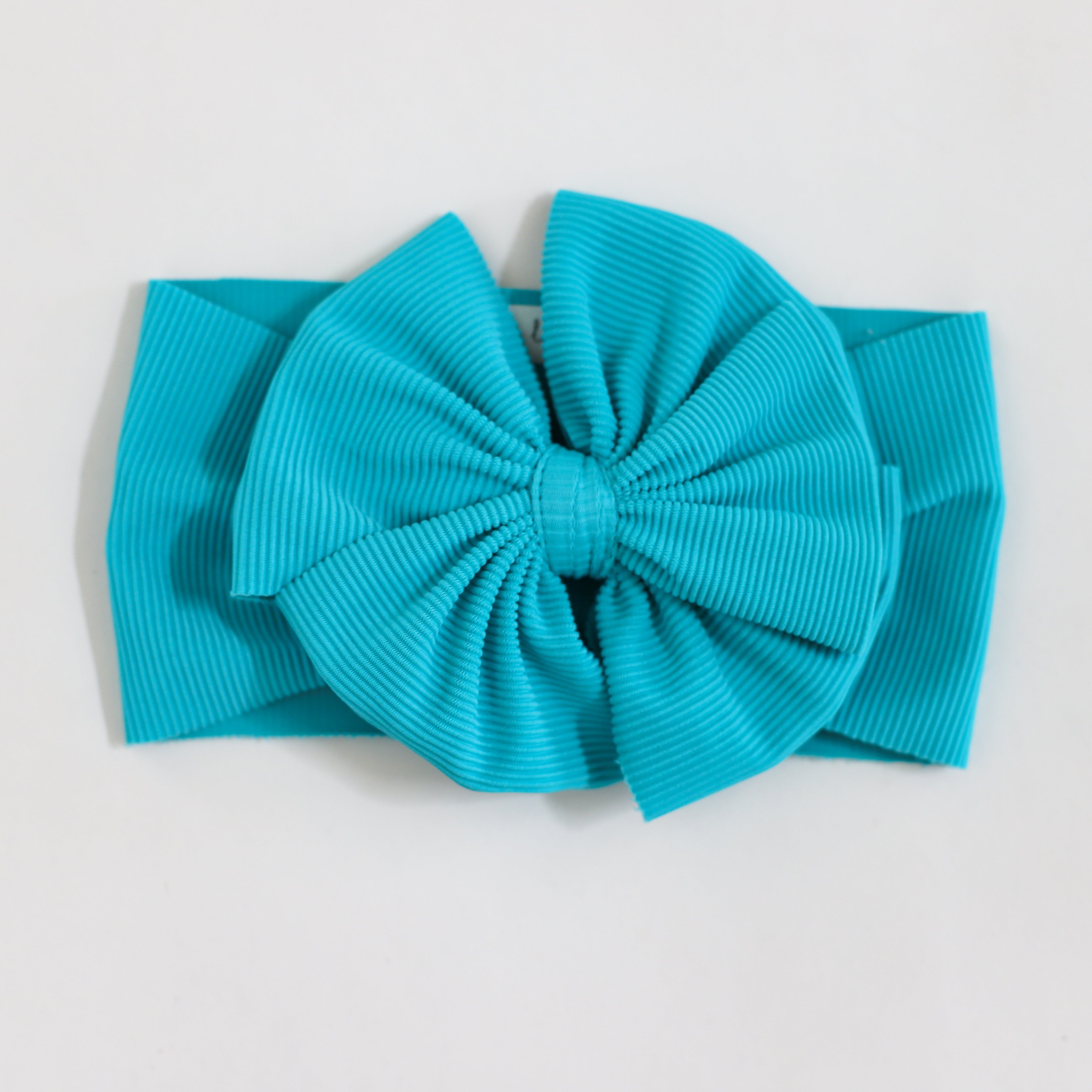 Teal Swim Ribbed Bow