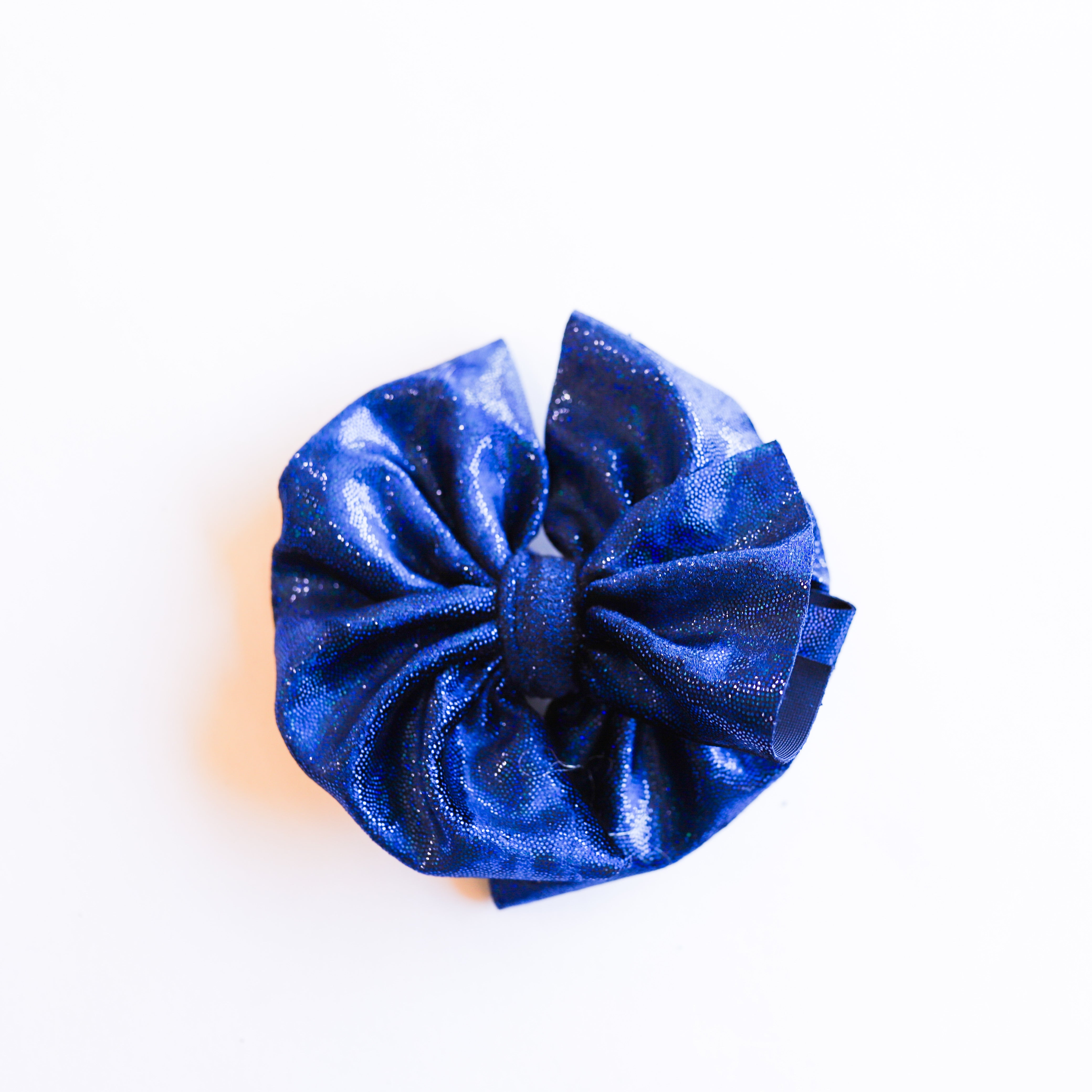 Blue Shimmery Velvet Bow