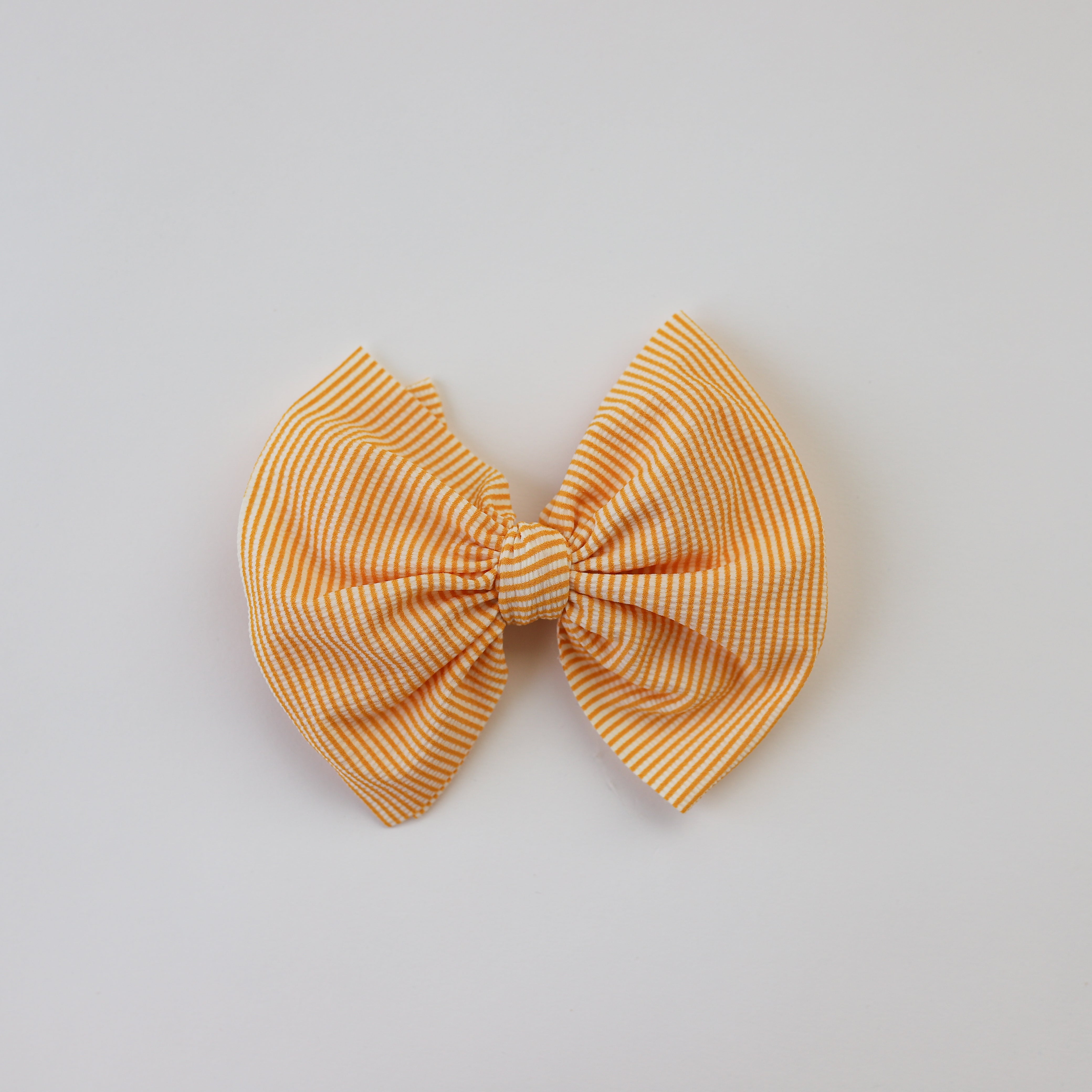 Yellow Seersucker Bow