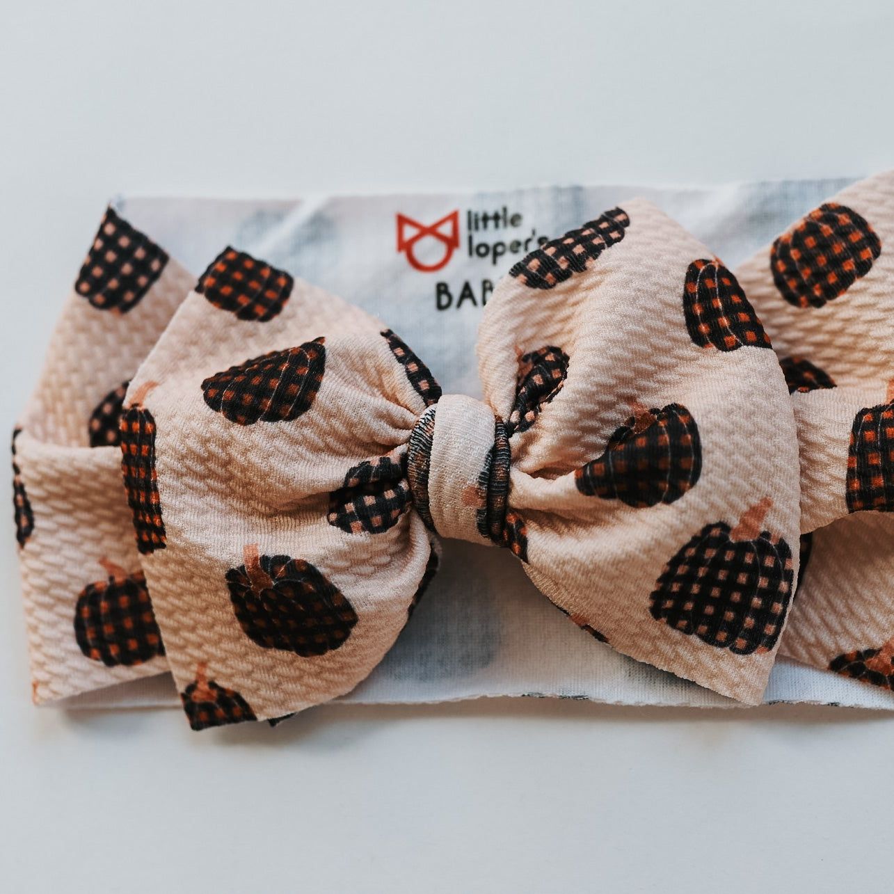 Gingham Pumpkin Headwrap