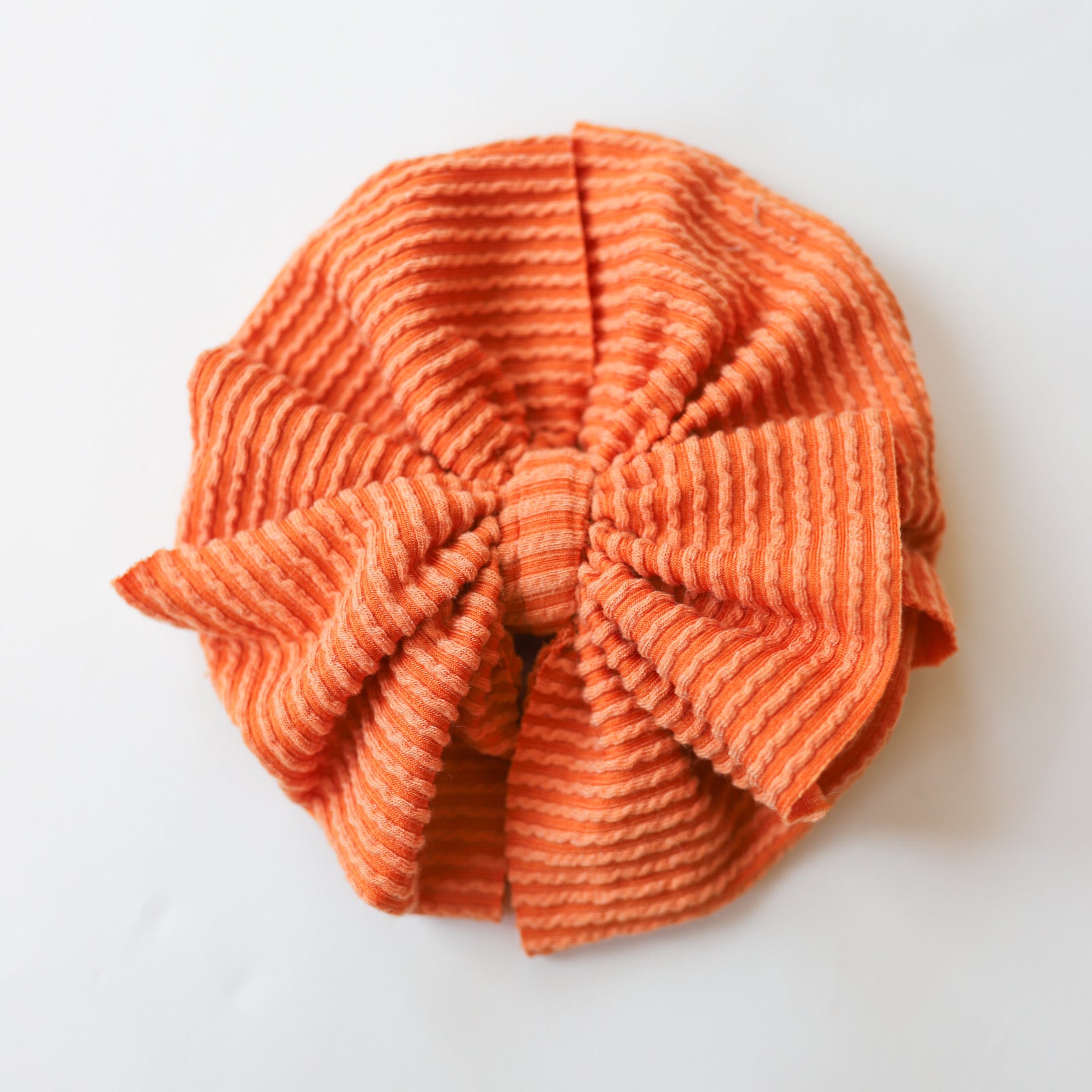 Pumpkin Cozy Ribbed Big + Skinny Bow