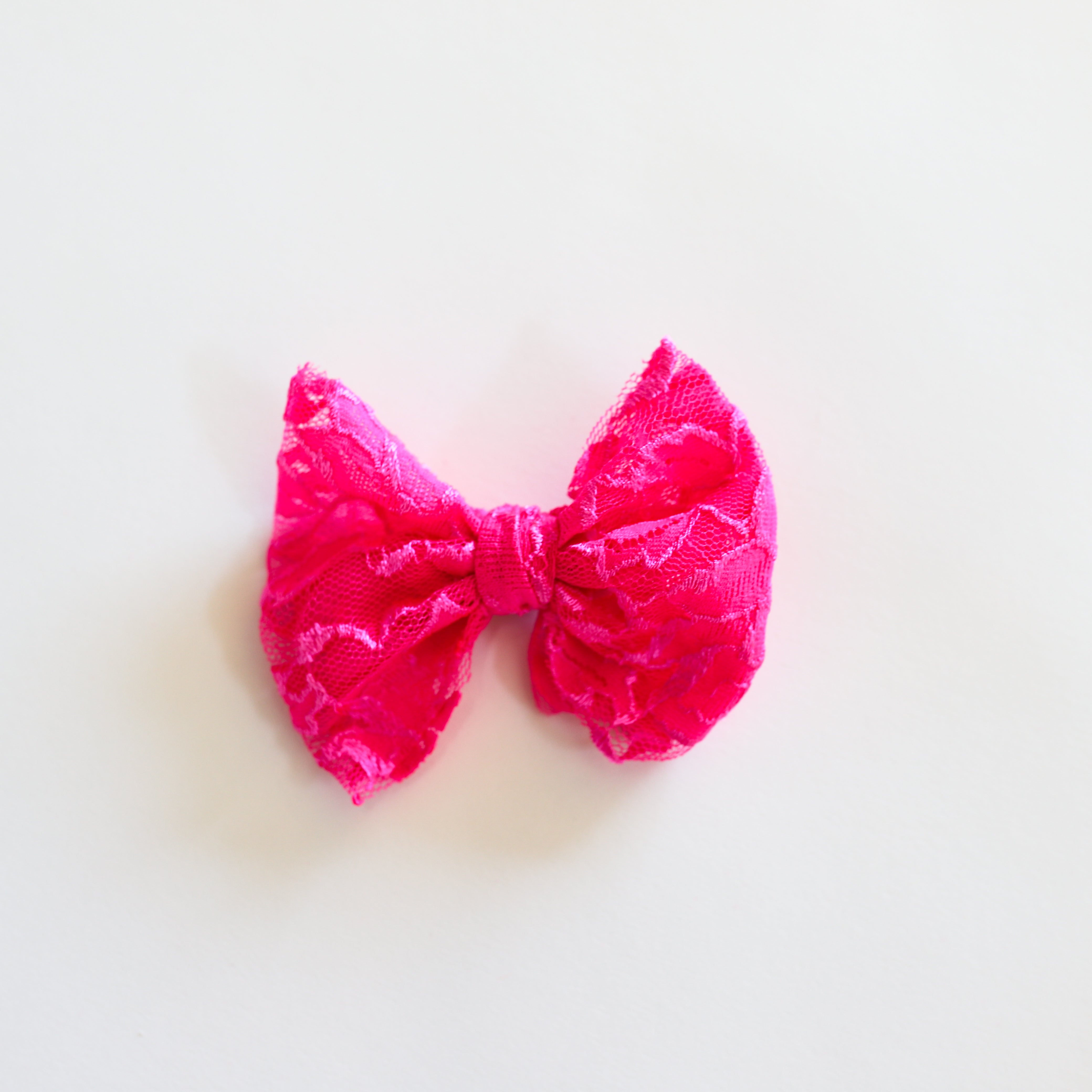 Hot Pink Lace Bow