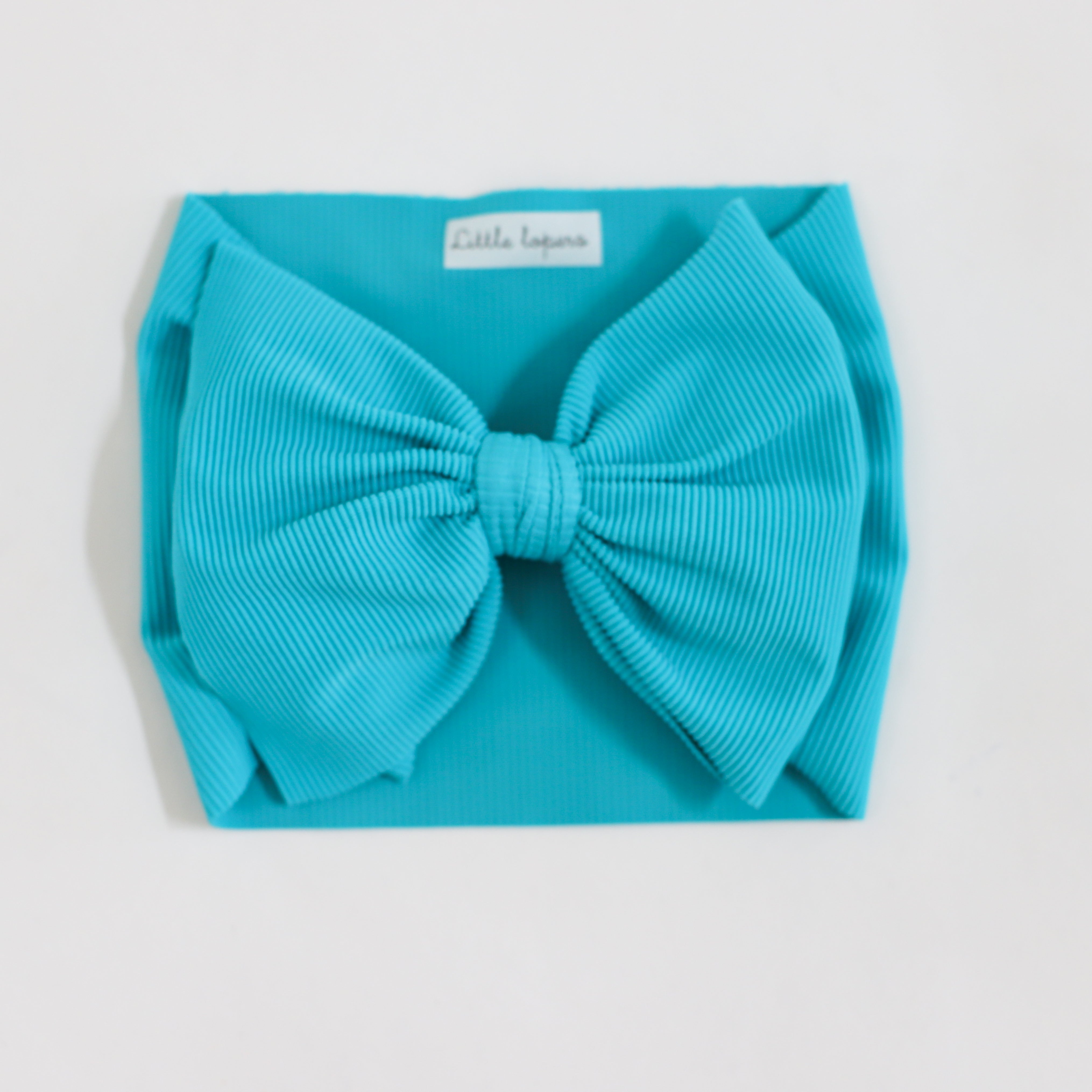 Teal Swim Ribbed Bow