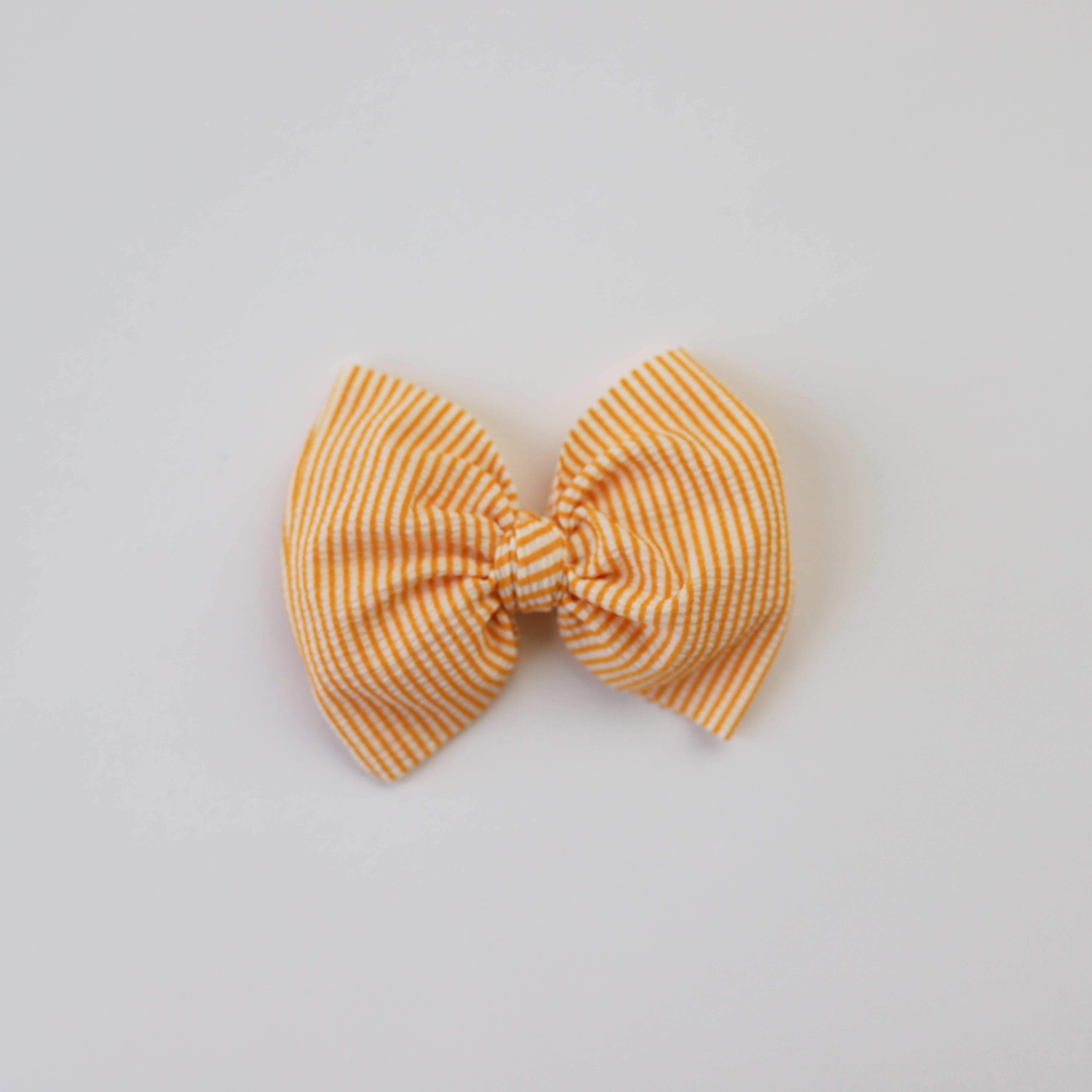 Yellow Seersucker Bow