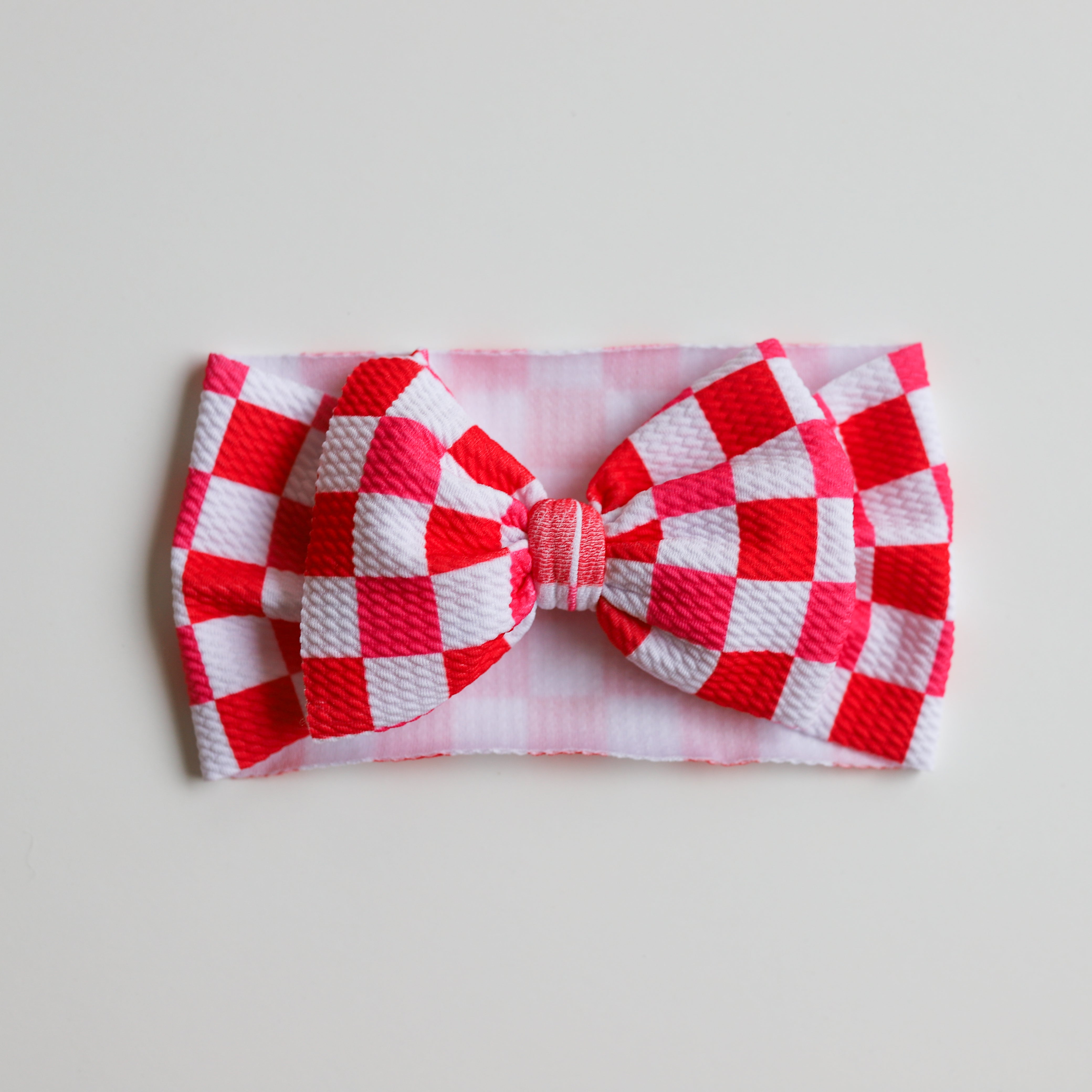 Strawberry Red Checkers Headwrap