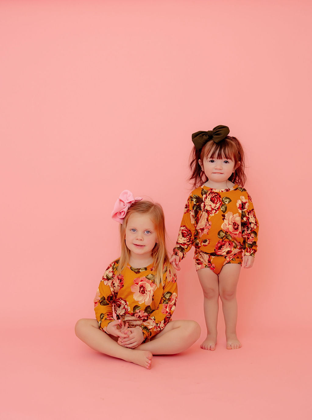 Mustard Floral Lounge Set