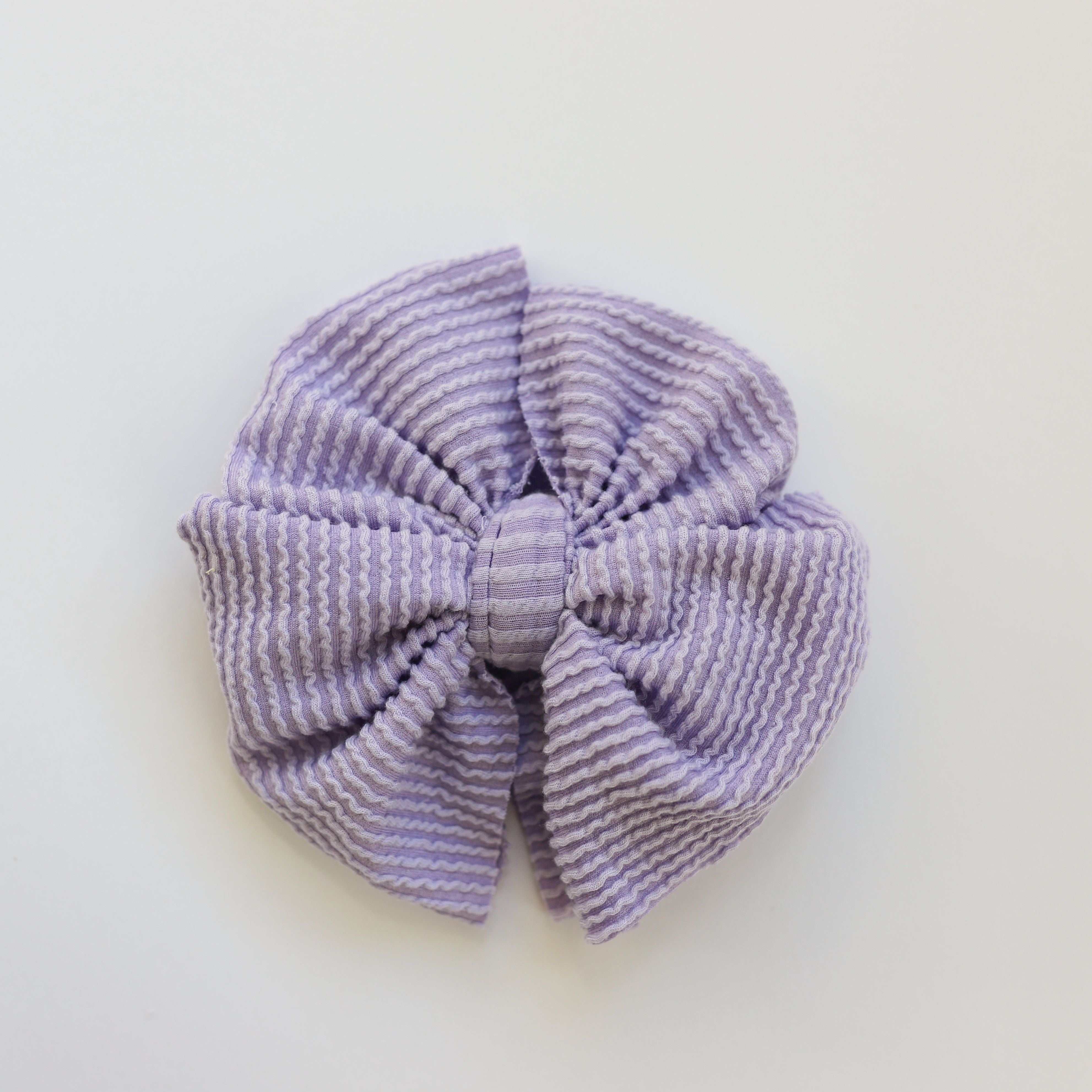 Cozy Ribbed Lilac Bow