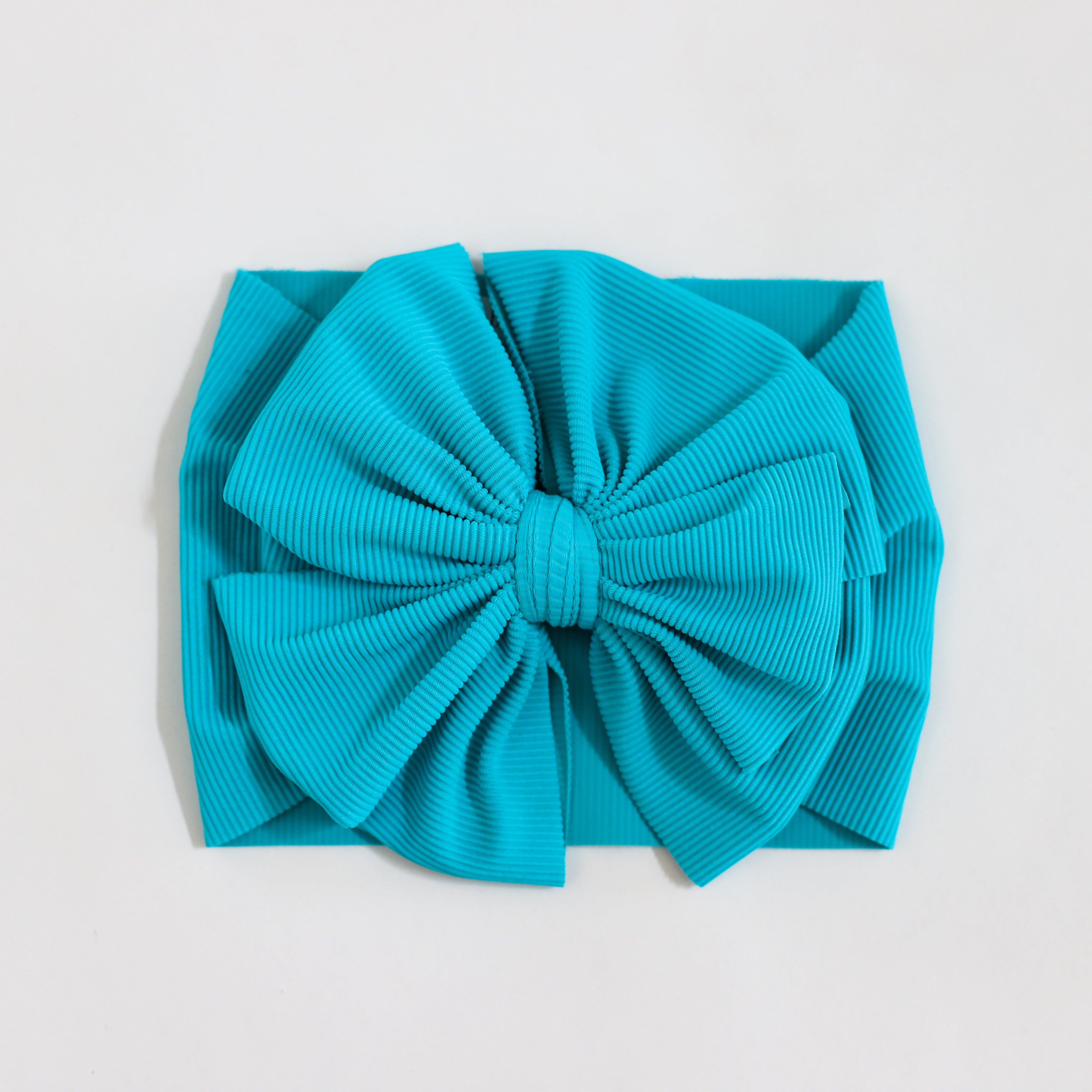Teal Swim Ribbed Bow