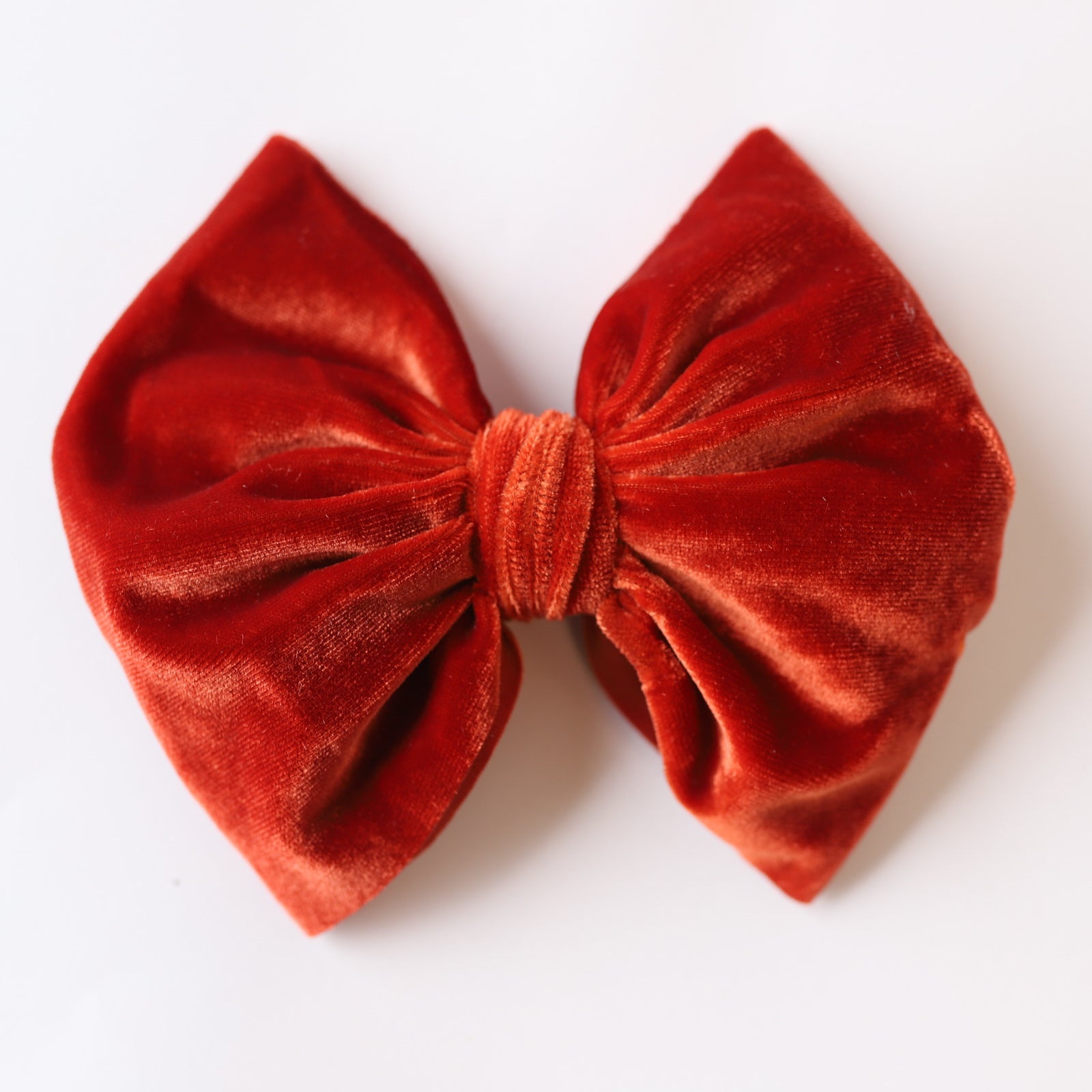 Rust Velvet Big + Skinny Bow