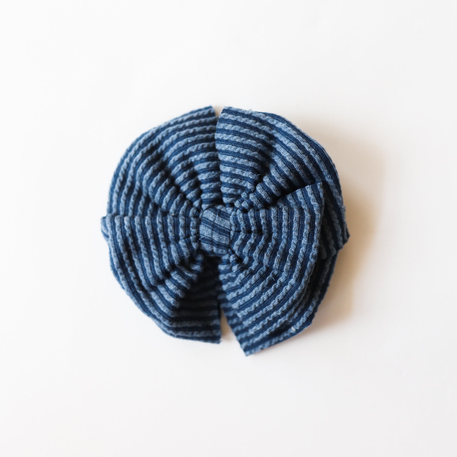Navy Cozy Ribbed Big + Skinny Bow