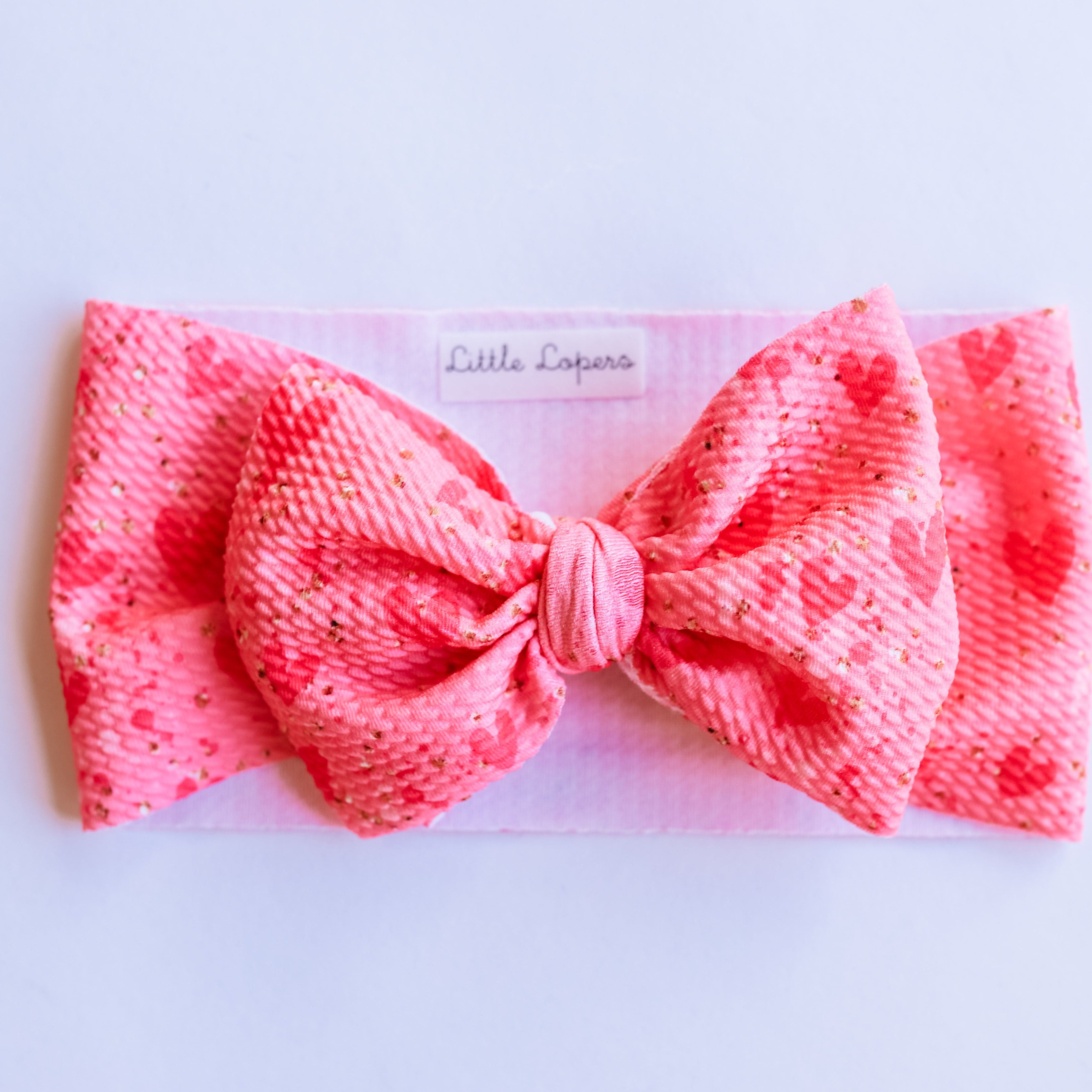 Festive Hot Pink Hearts Headwrap