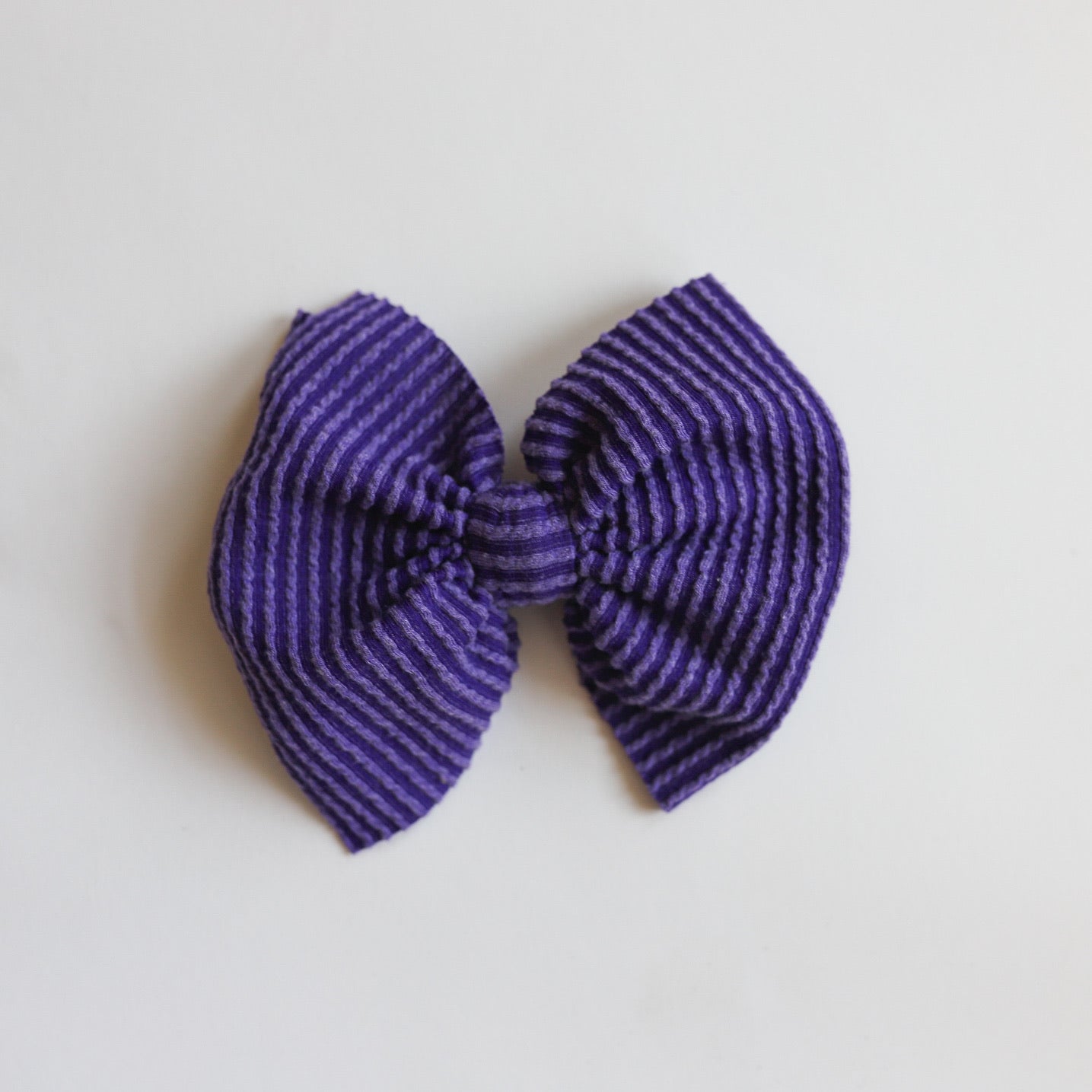 Cozy Ribbed Purple Big + Skinny Bow