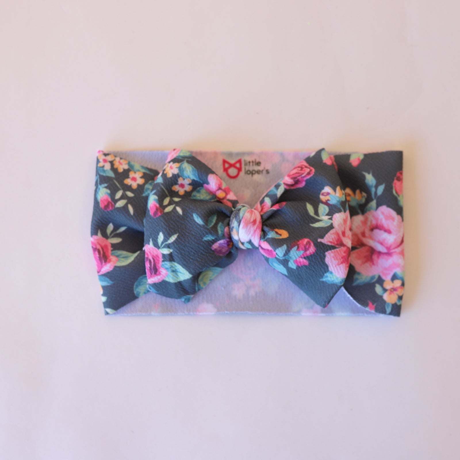 Charcoal Blooms Bow
