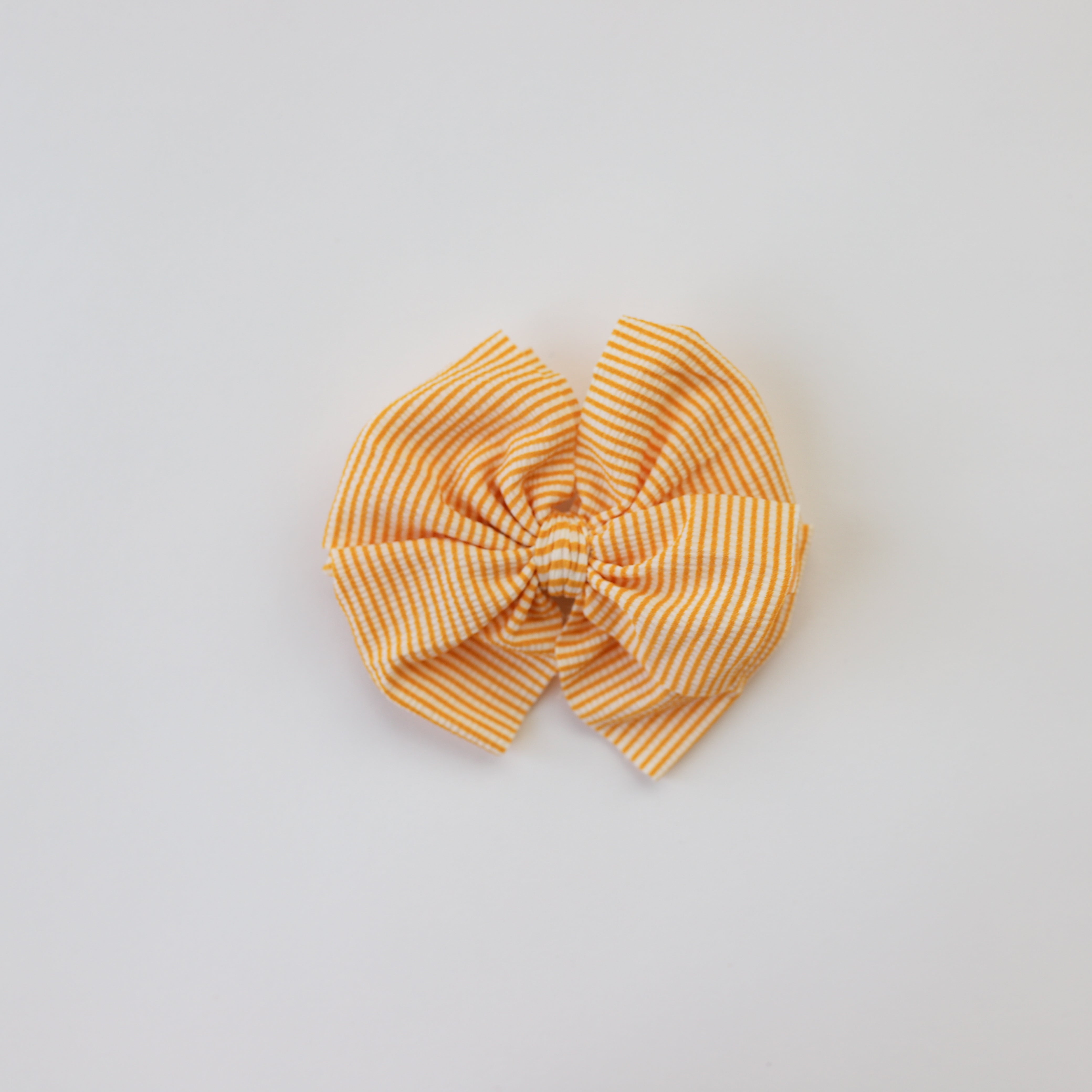 Yellow Seersucker Bow