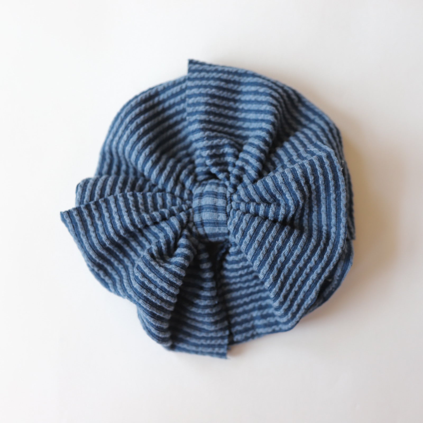 Navy Cozy Ribbed Big + Skinny Bow