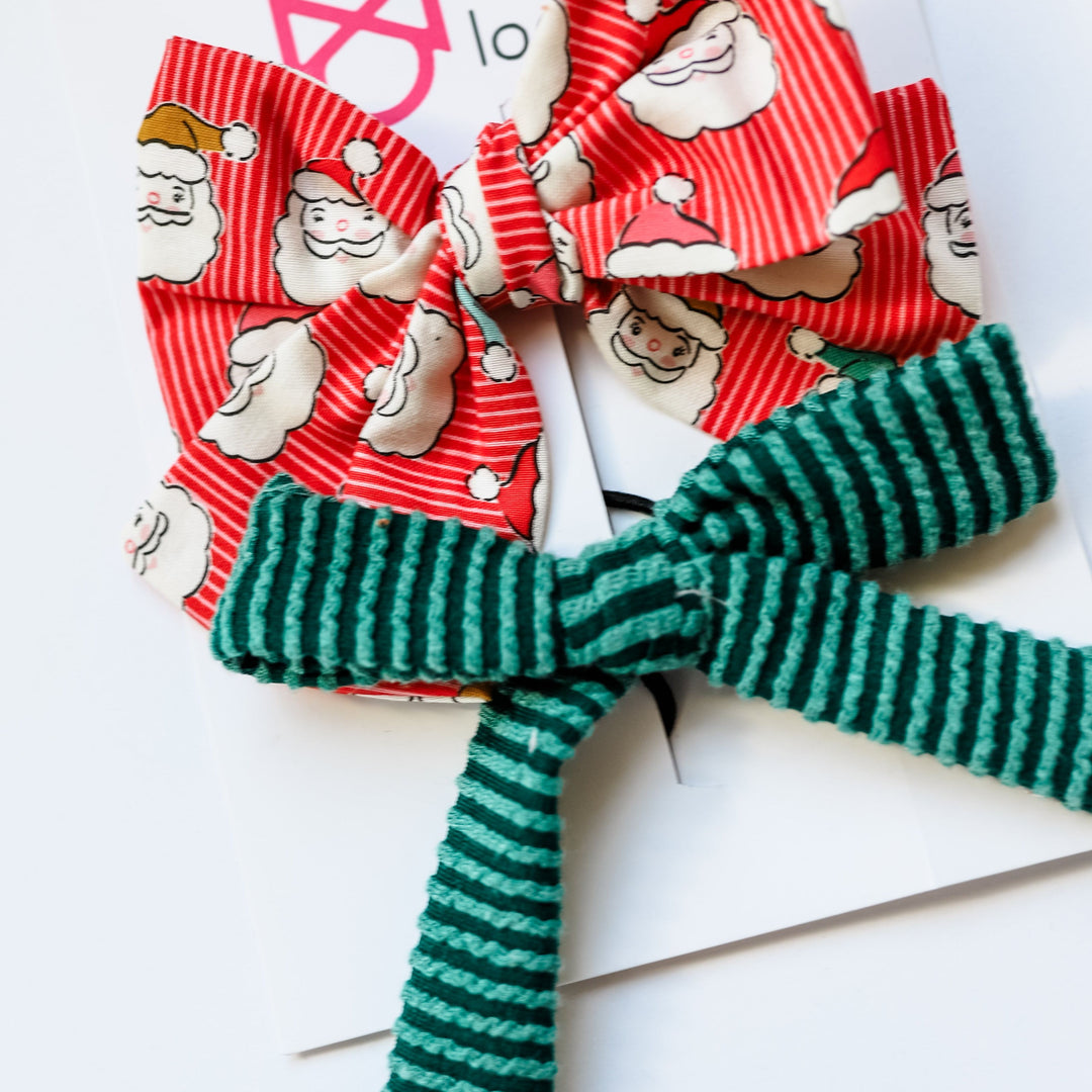 Santa Red Bow Set