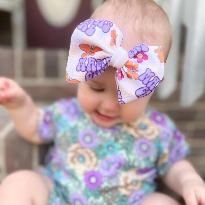 Mamas Girl Purple Bow