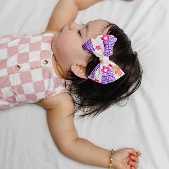 Mamas Girl Purple Bow
