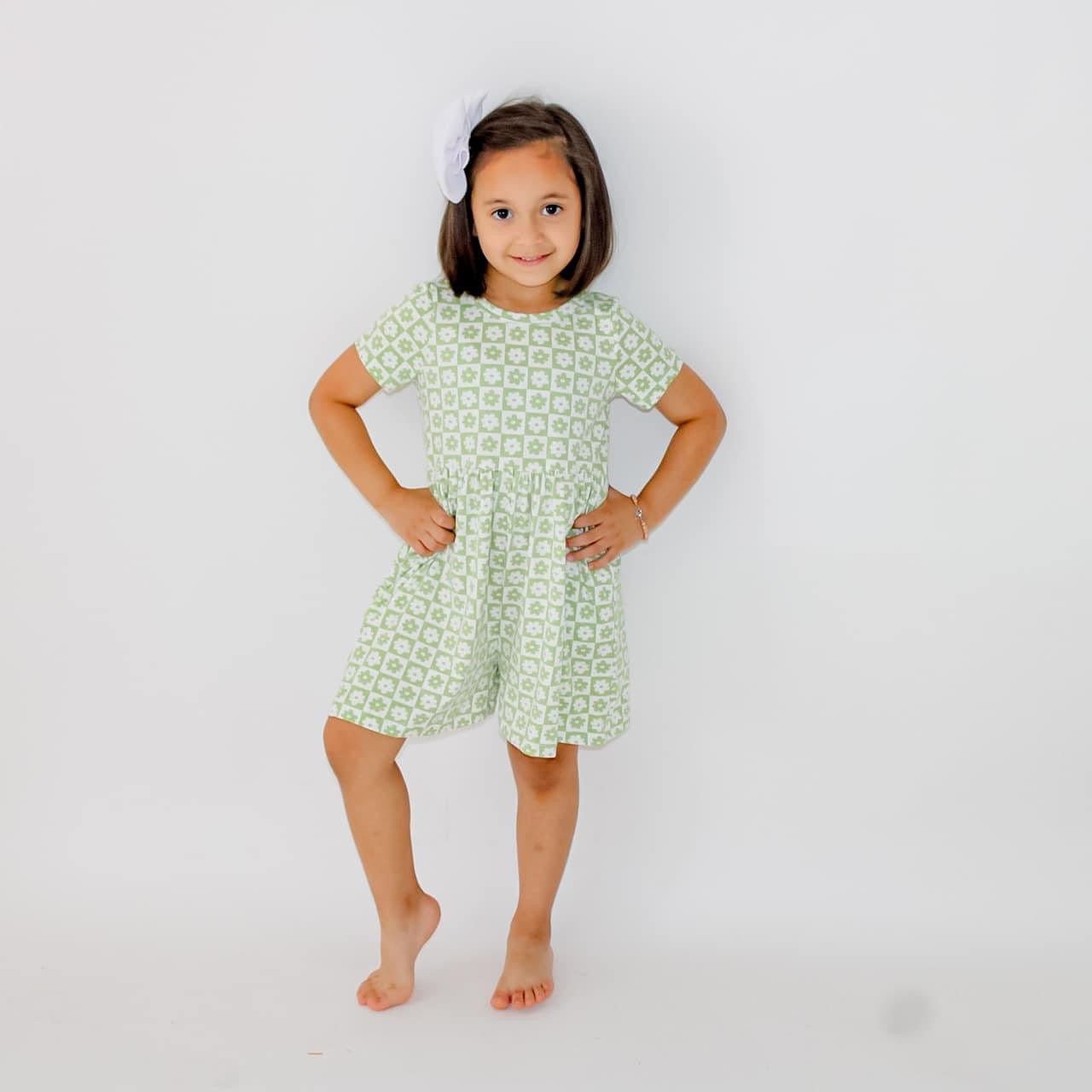 Daisy Checkers Leggy Romper