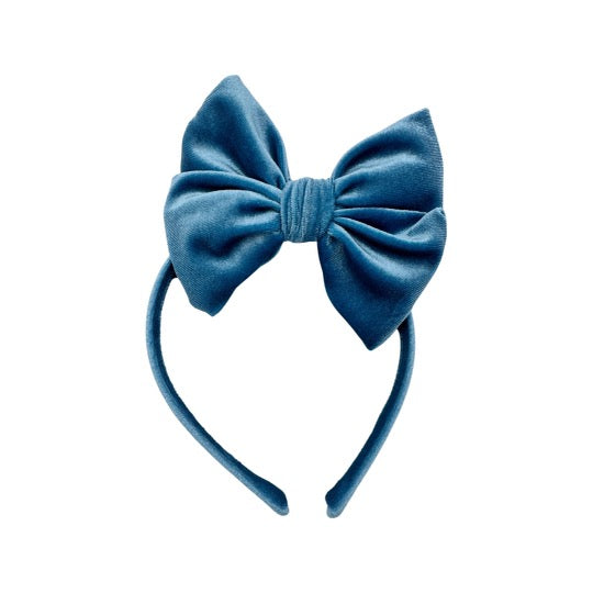 Summer Velvet Fancy Butterfly Bow - Teal