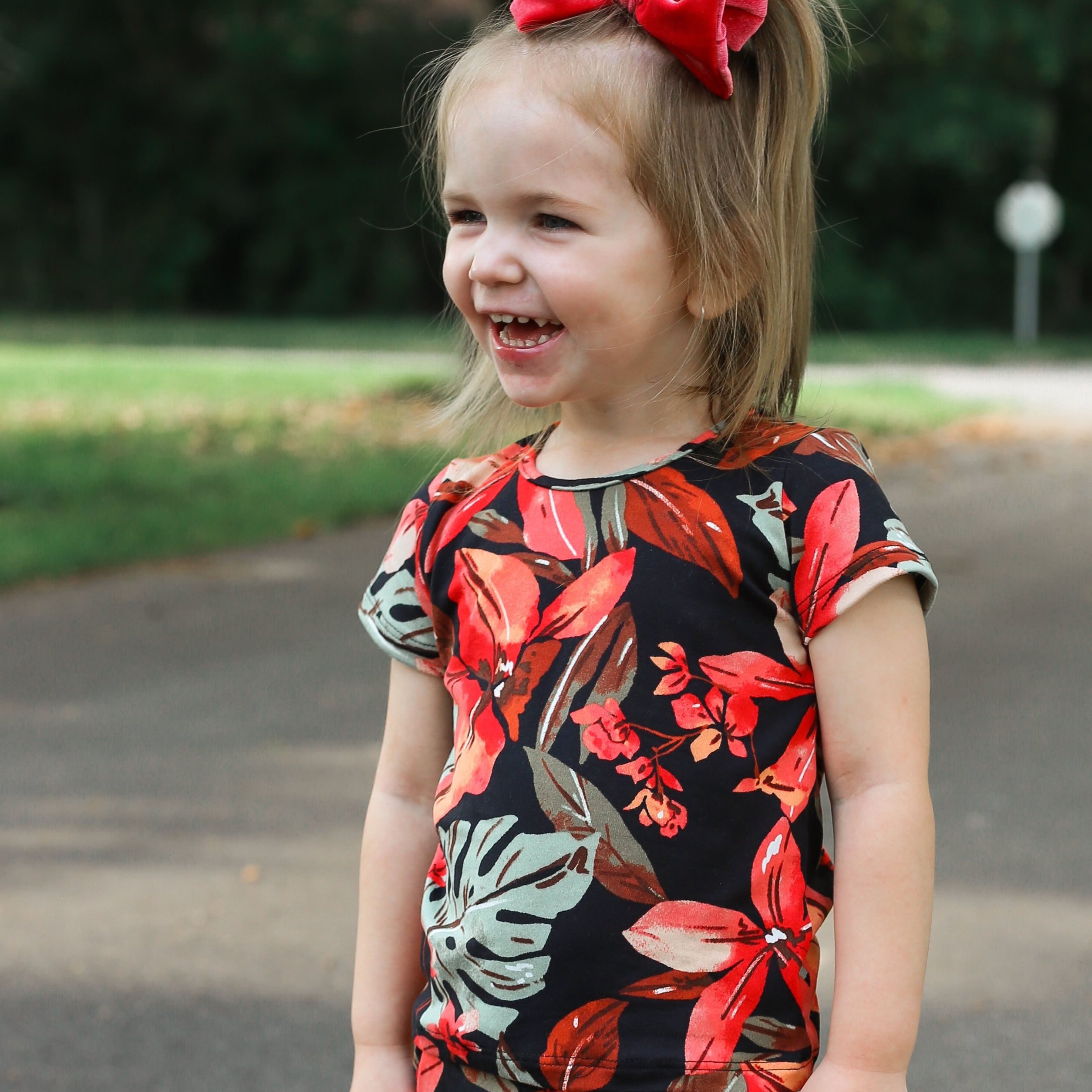Summer Velvet Fancy Butterfly Bow - Coral