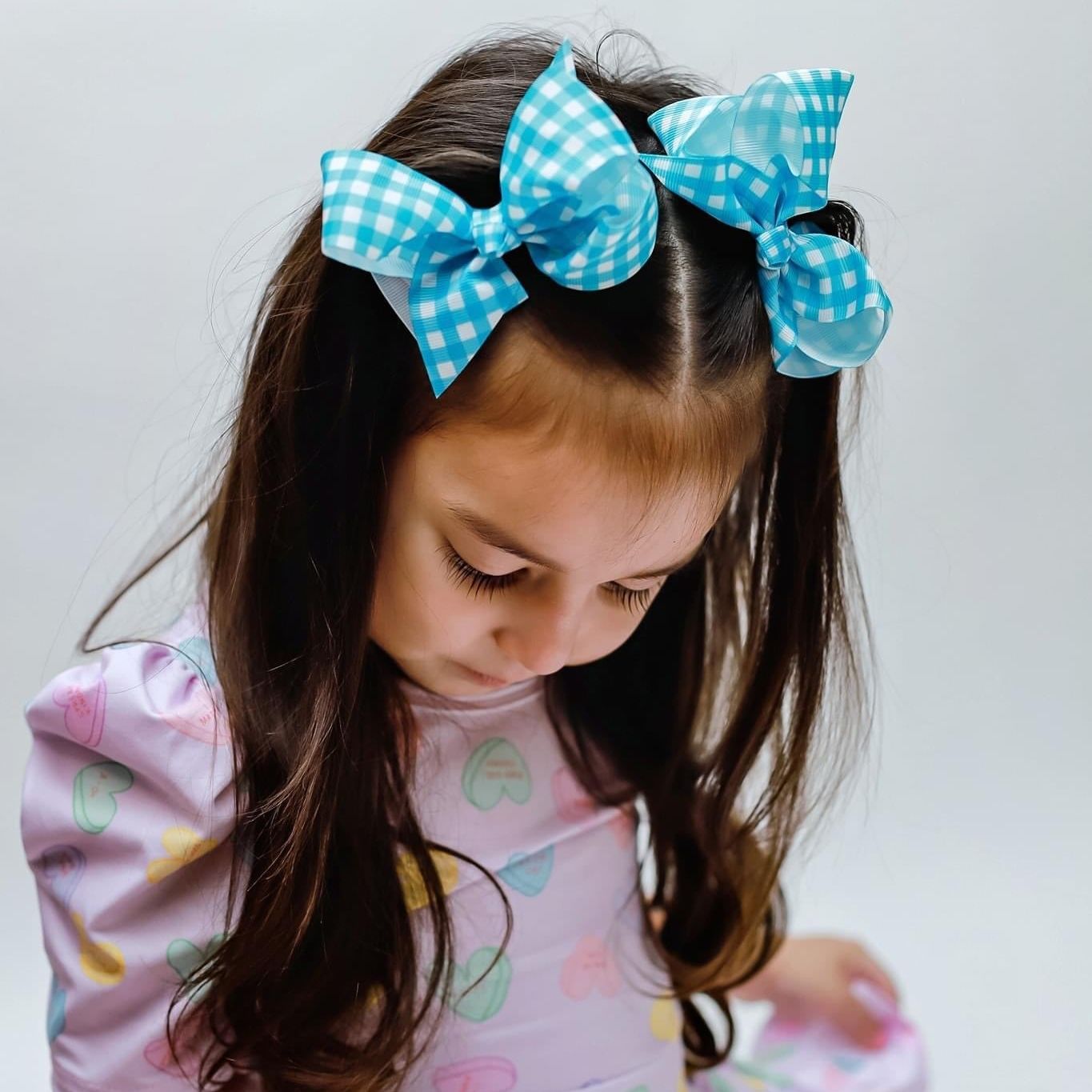 Set of 5 4 Inch Ribbon Gingham