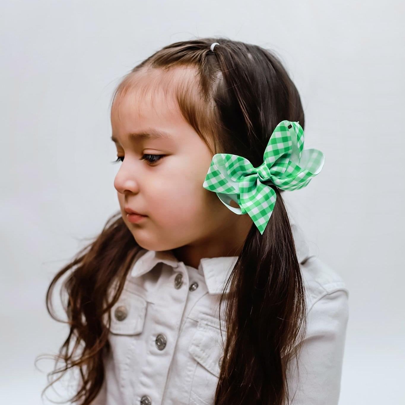 Set of 5 4 Inch Ribbon Gingham