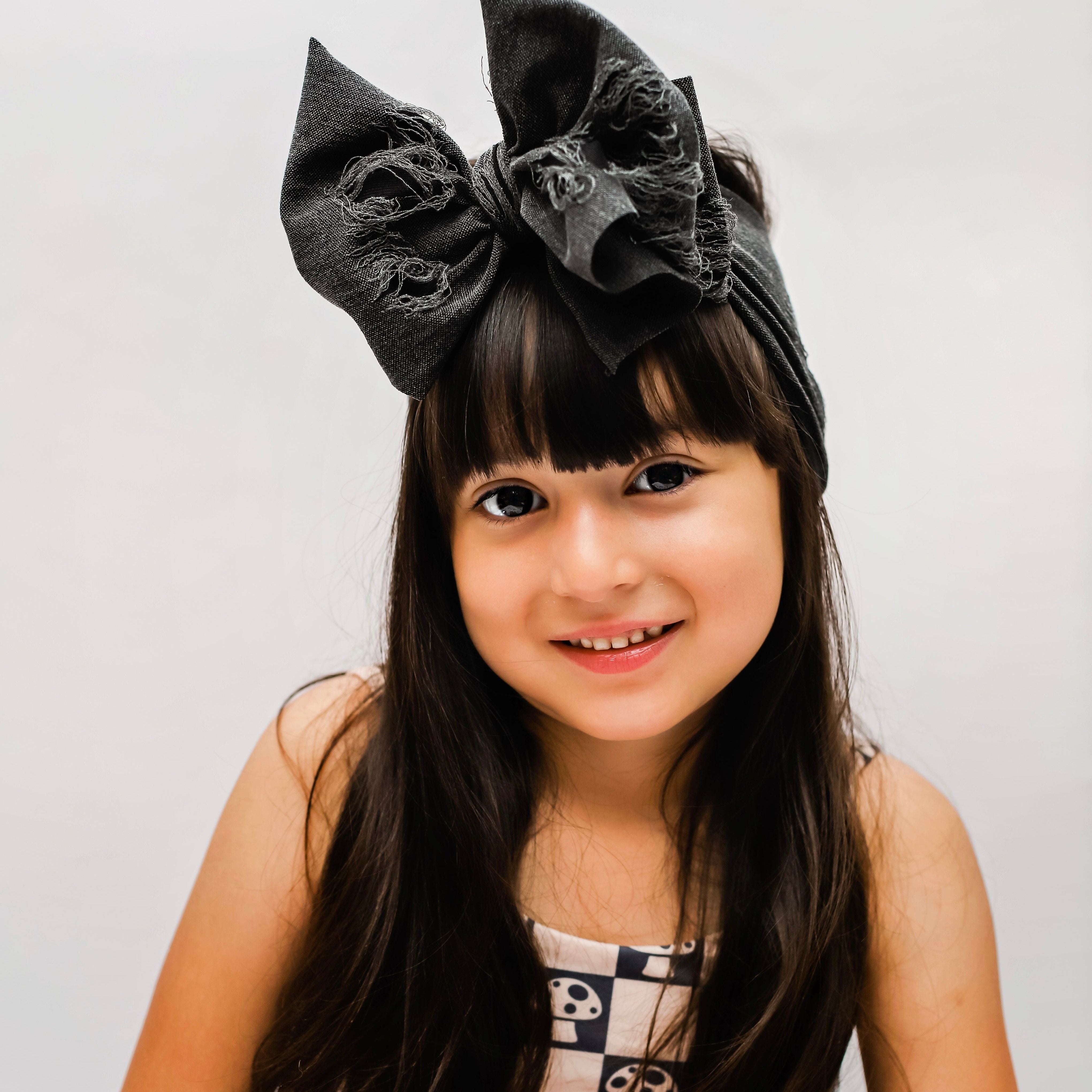 Distressed Black Headwrap