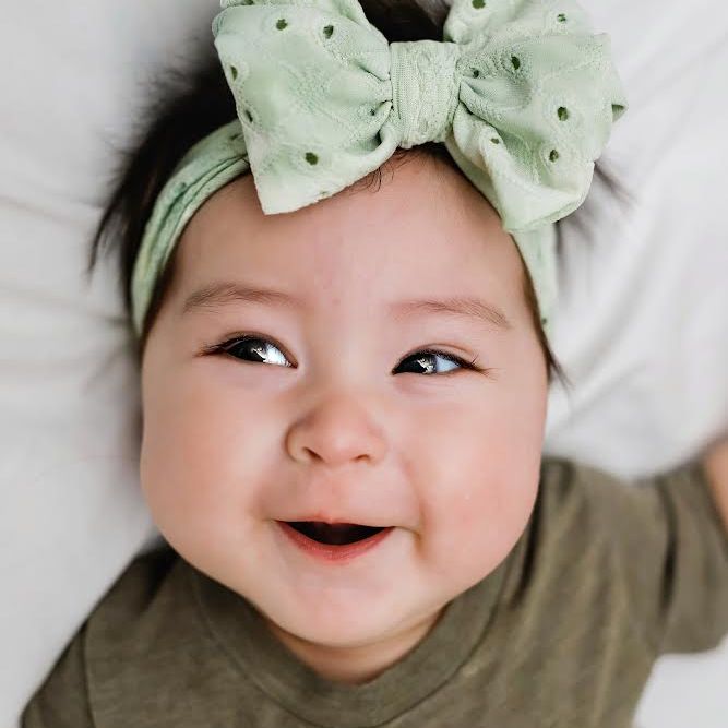 Green Eyelet Headwrap