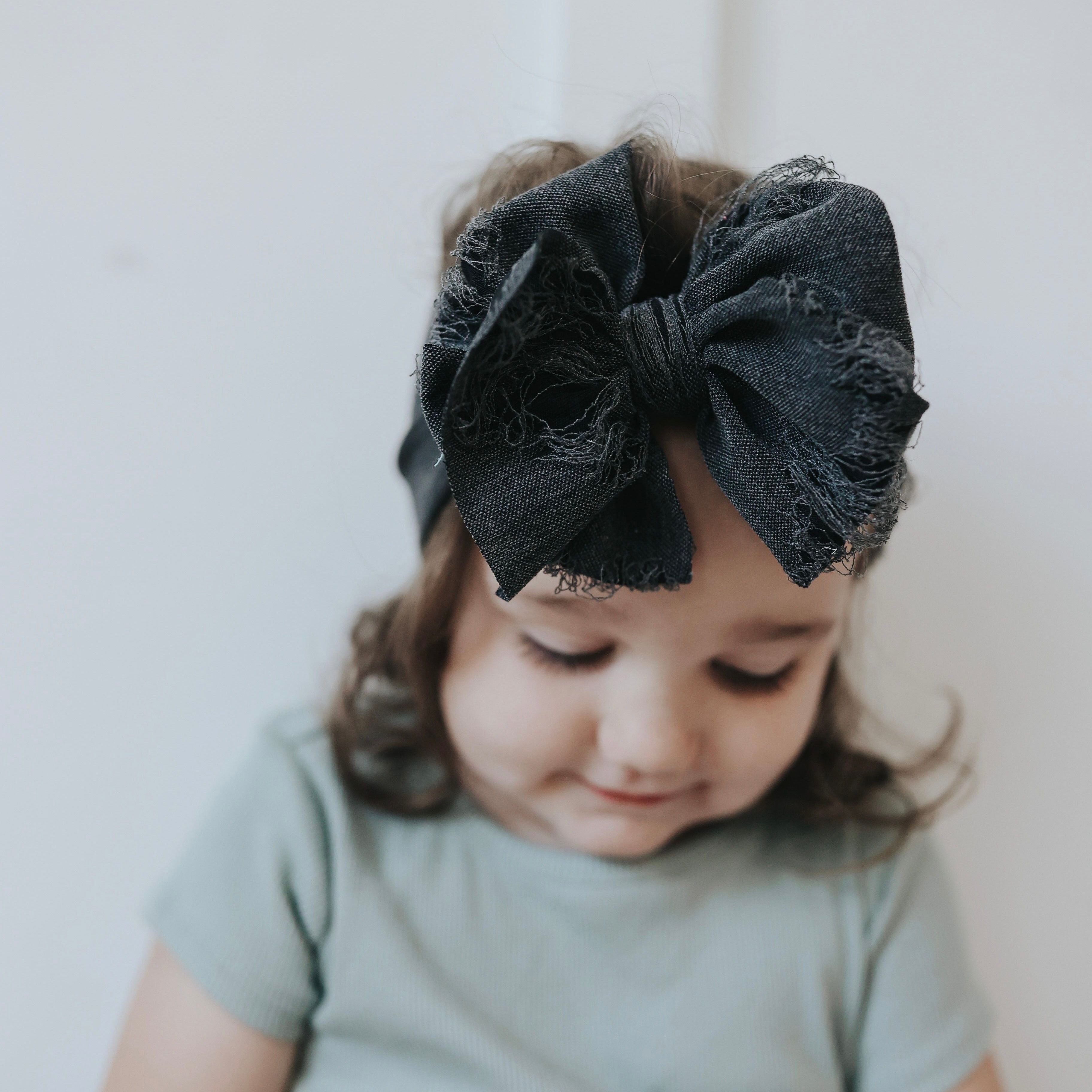 Distressed Black Headwrap