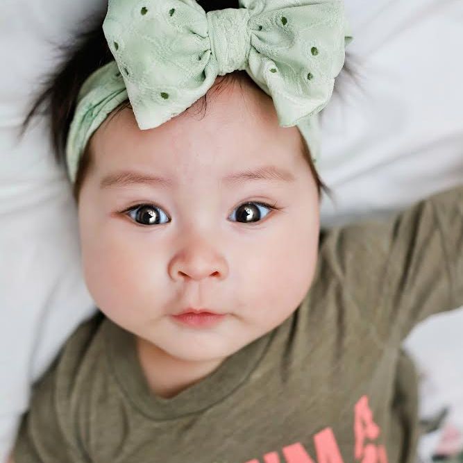 Green Eyelet Headwrap