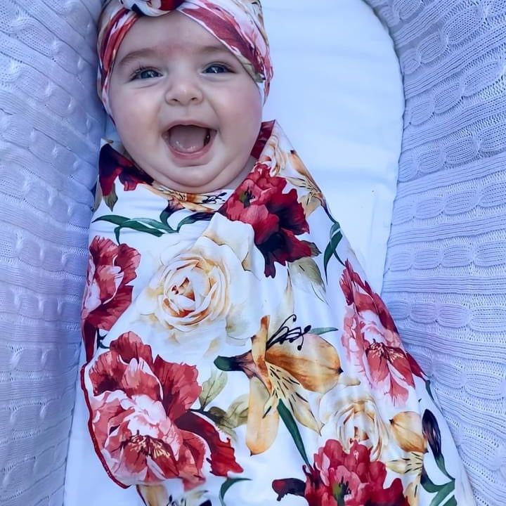 Coral Bliss Swaddle Blanket Set