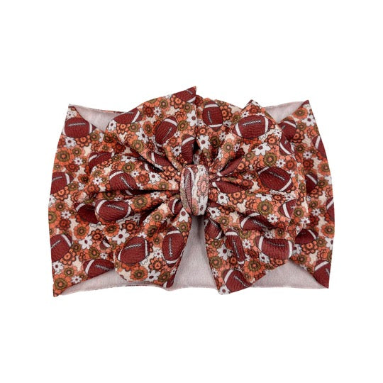 Retro Floral Football Headwrap