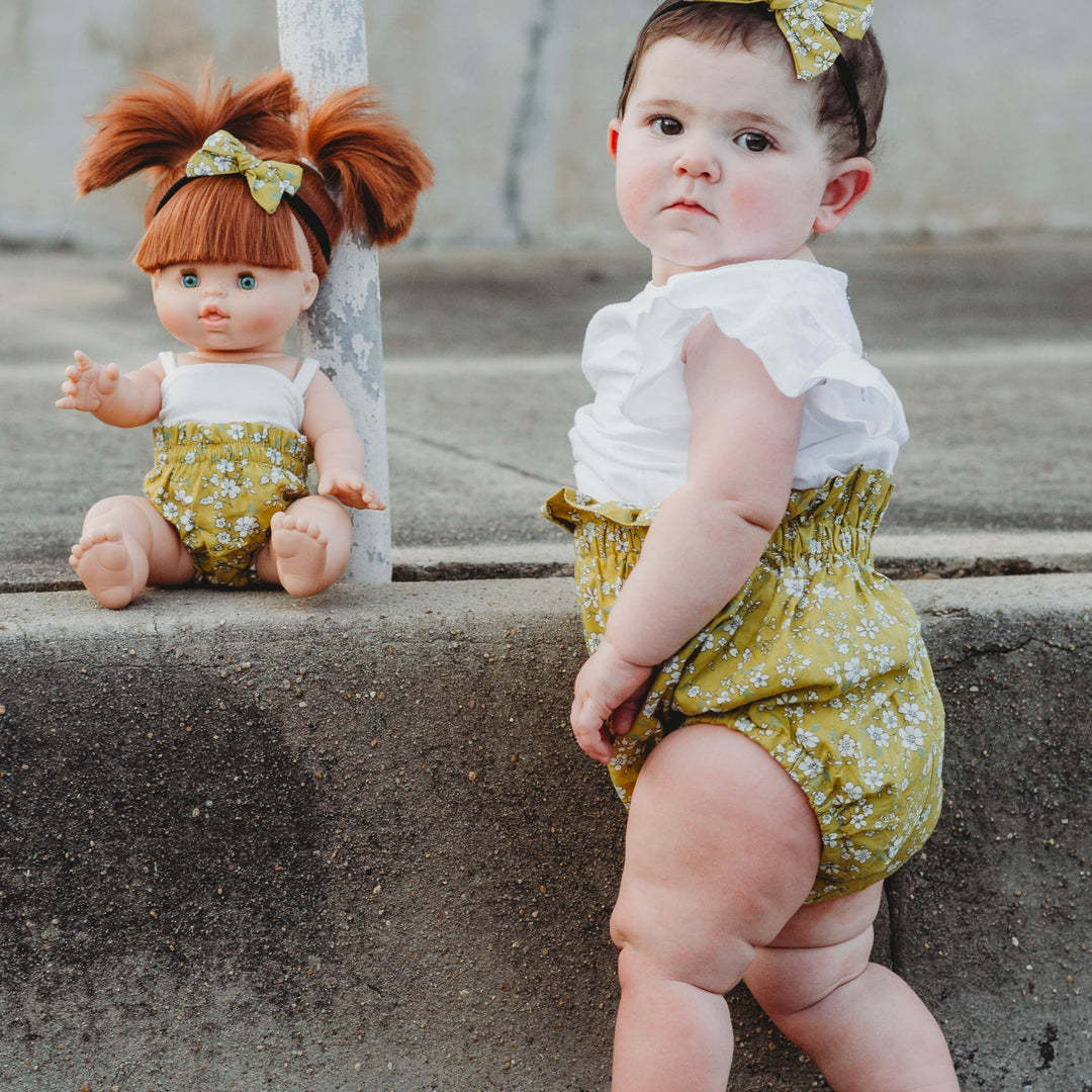 Mustard Floral Bloomers