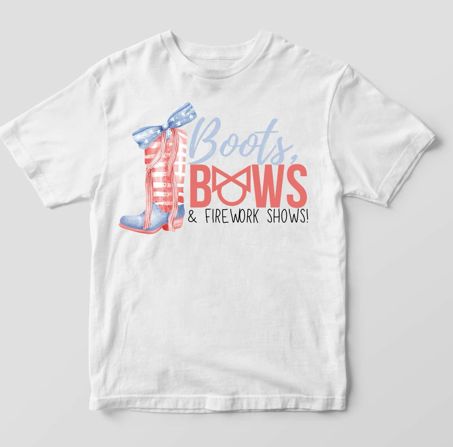 Boots, Bows and Firework Shows T-shirt