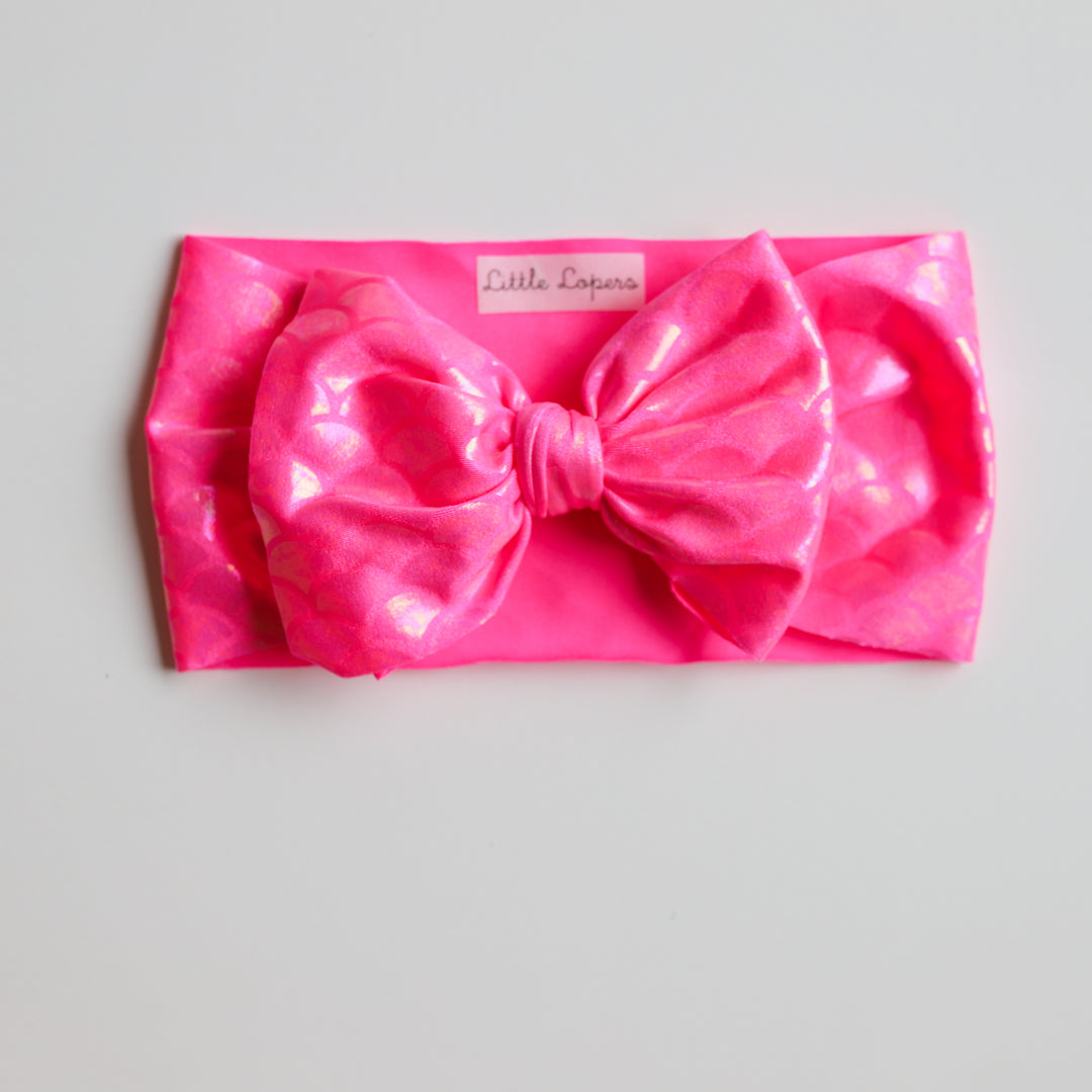 Pink Mermaid Shimmer Headwrap