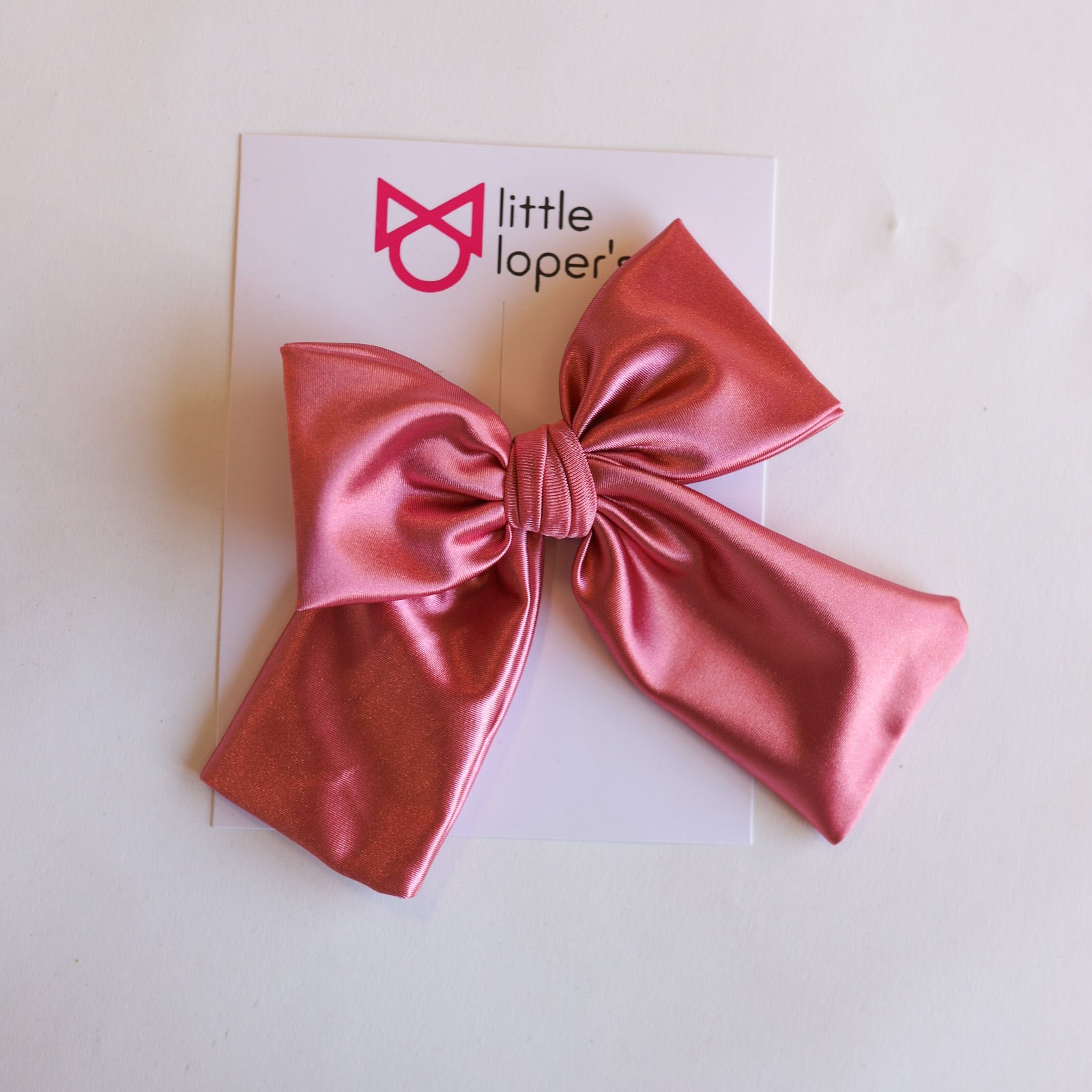 Satin Party Bow- ALLIGATOR CLIP