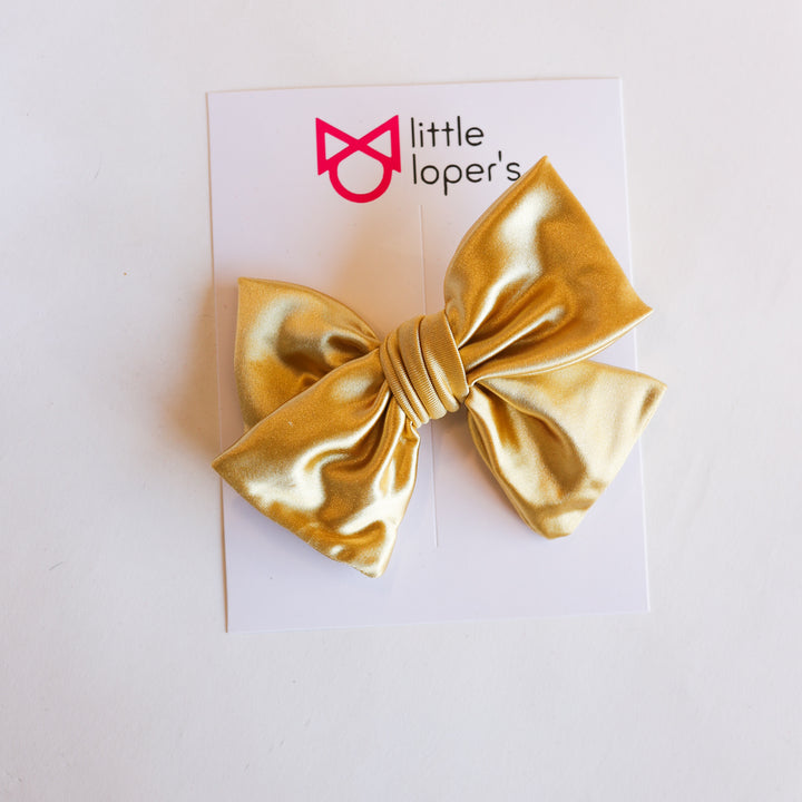 Satin Party Bow- BLACK NYLON