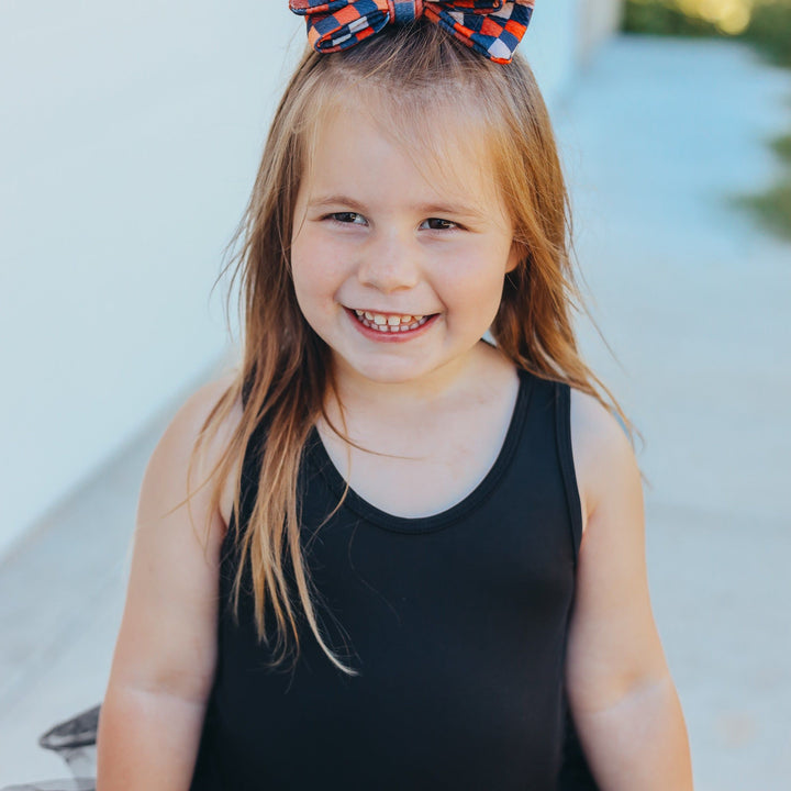 Autumn Checkers Fancy Butterfly Bow