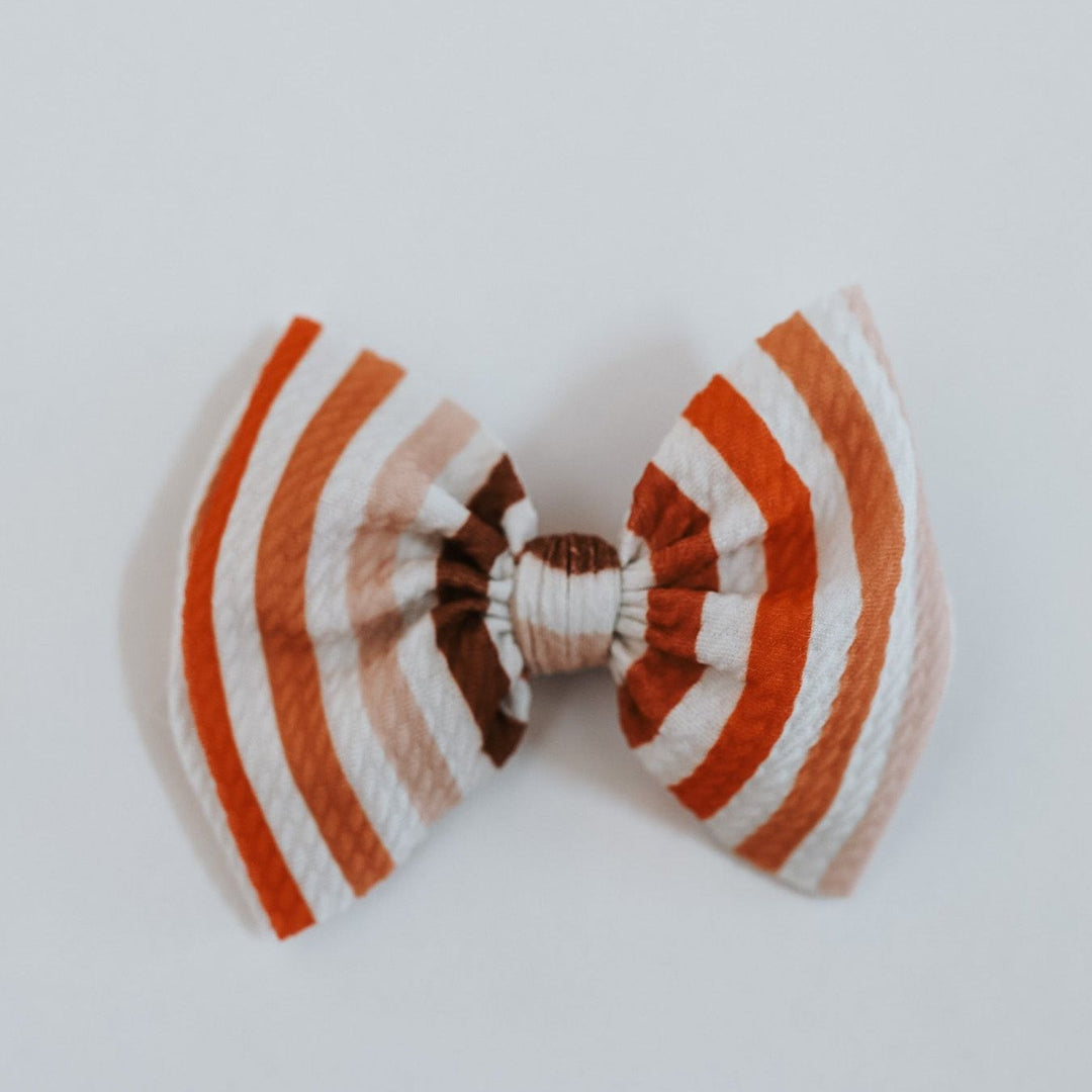 Pumpkin Spice Stripes Checkers Bows