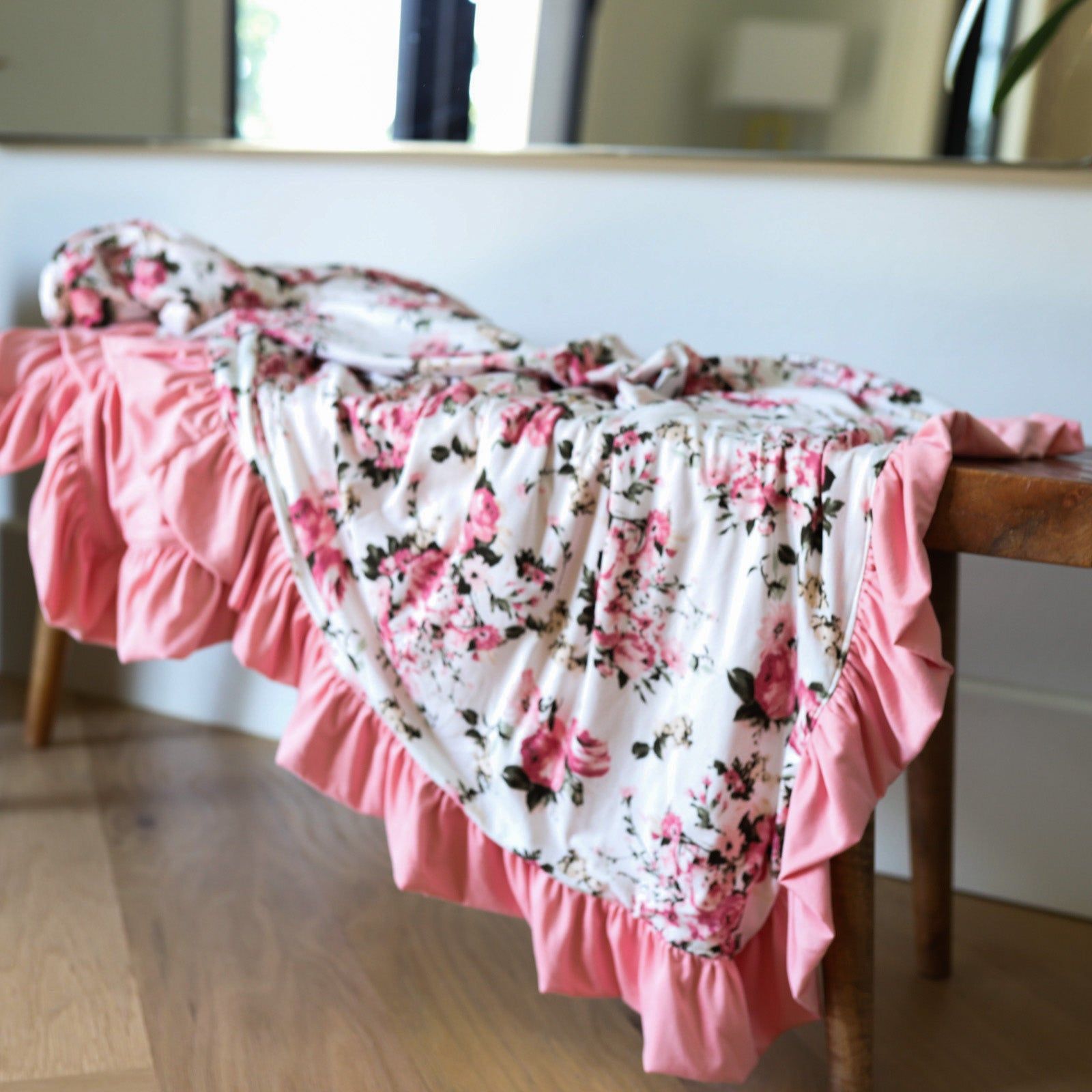 Rose Floral Throw Blanket