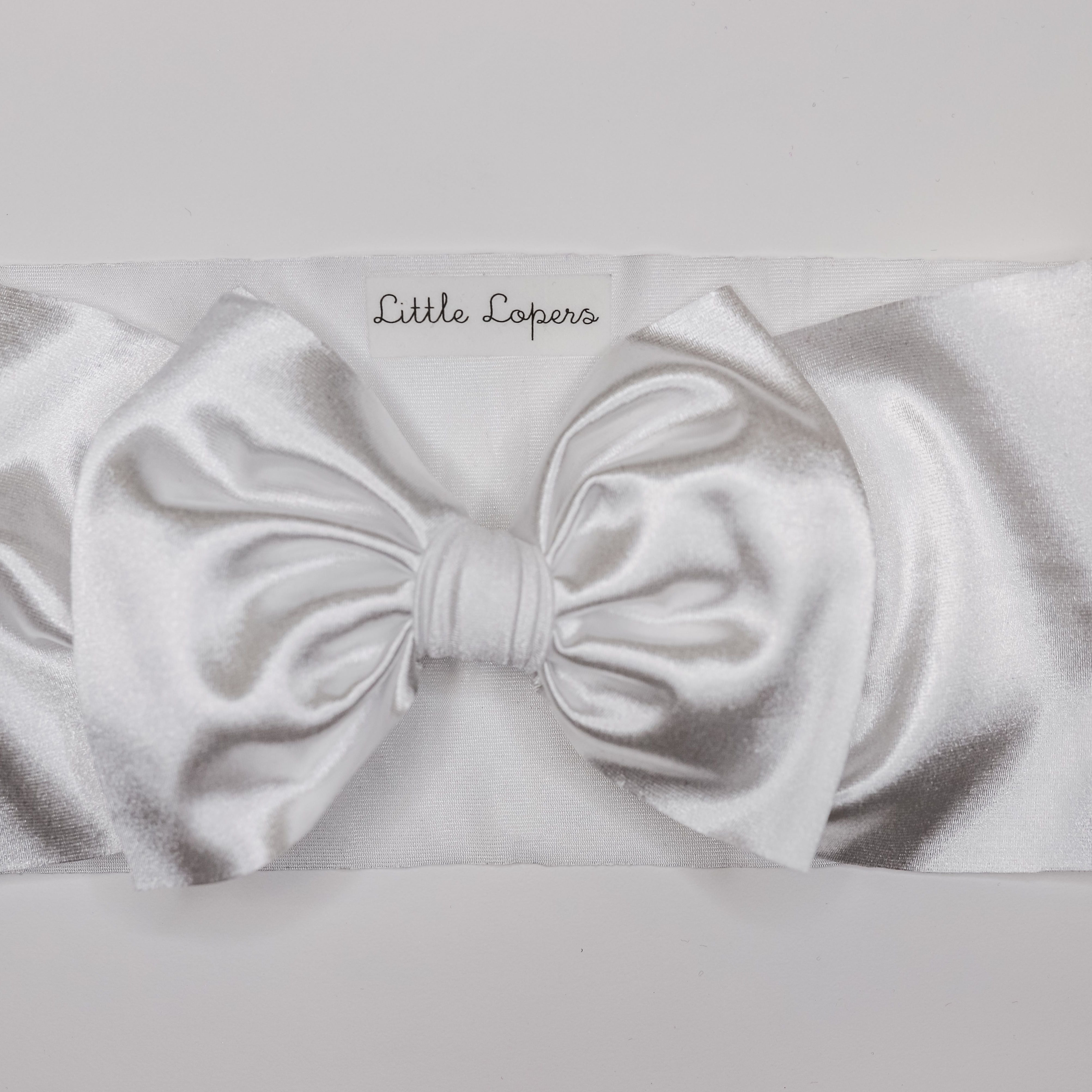 White Satin Headwrap