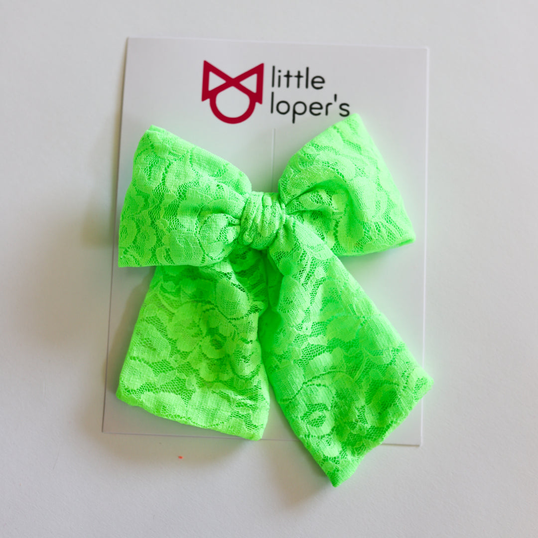Neon Lace Party Bow