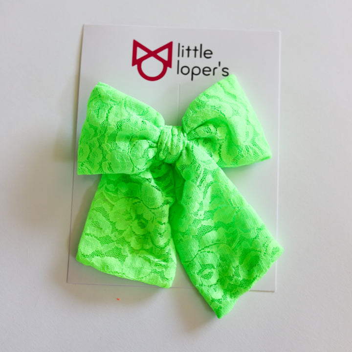Neon Lace Party Bow