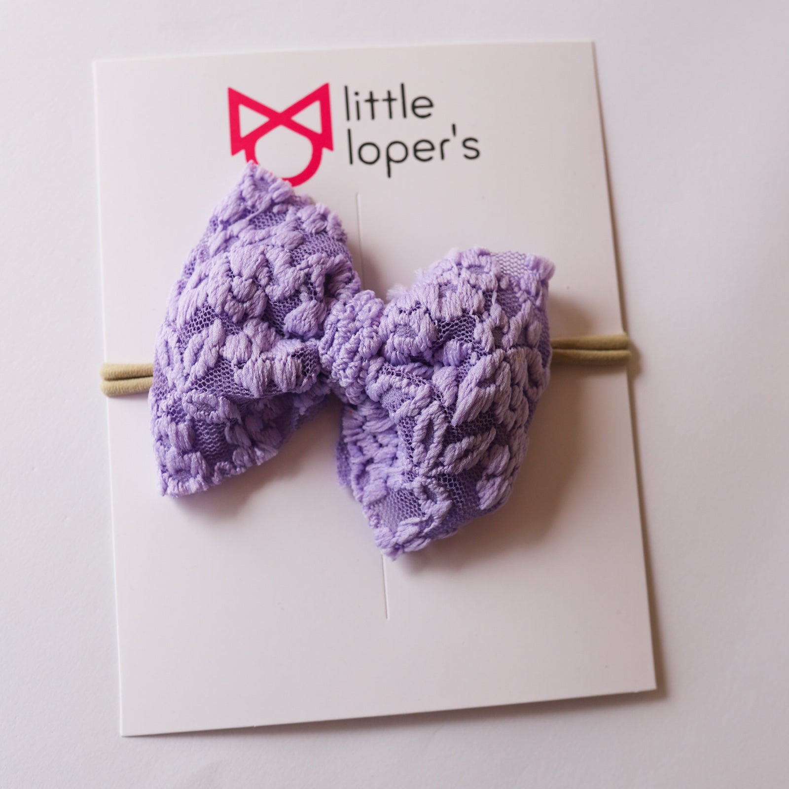 Lavender Lace Big + Skinny Bow