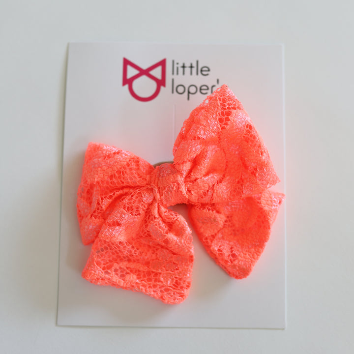 Neon Lace Party Bow