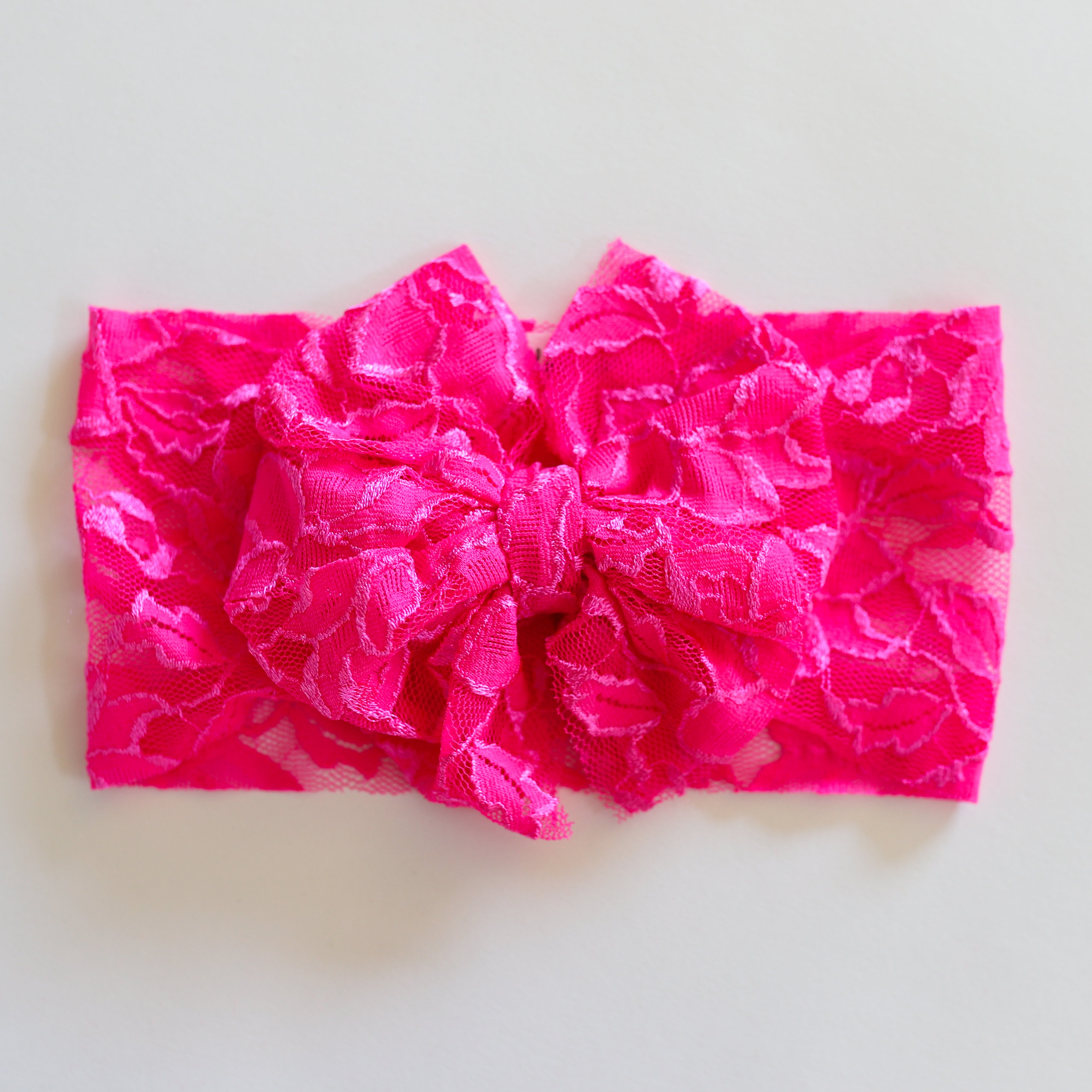 Hot Pink Lace Headwrap